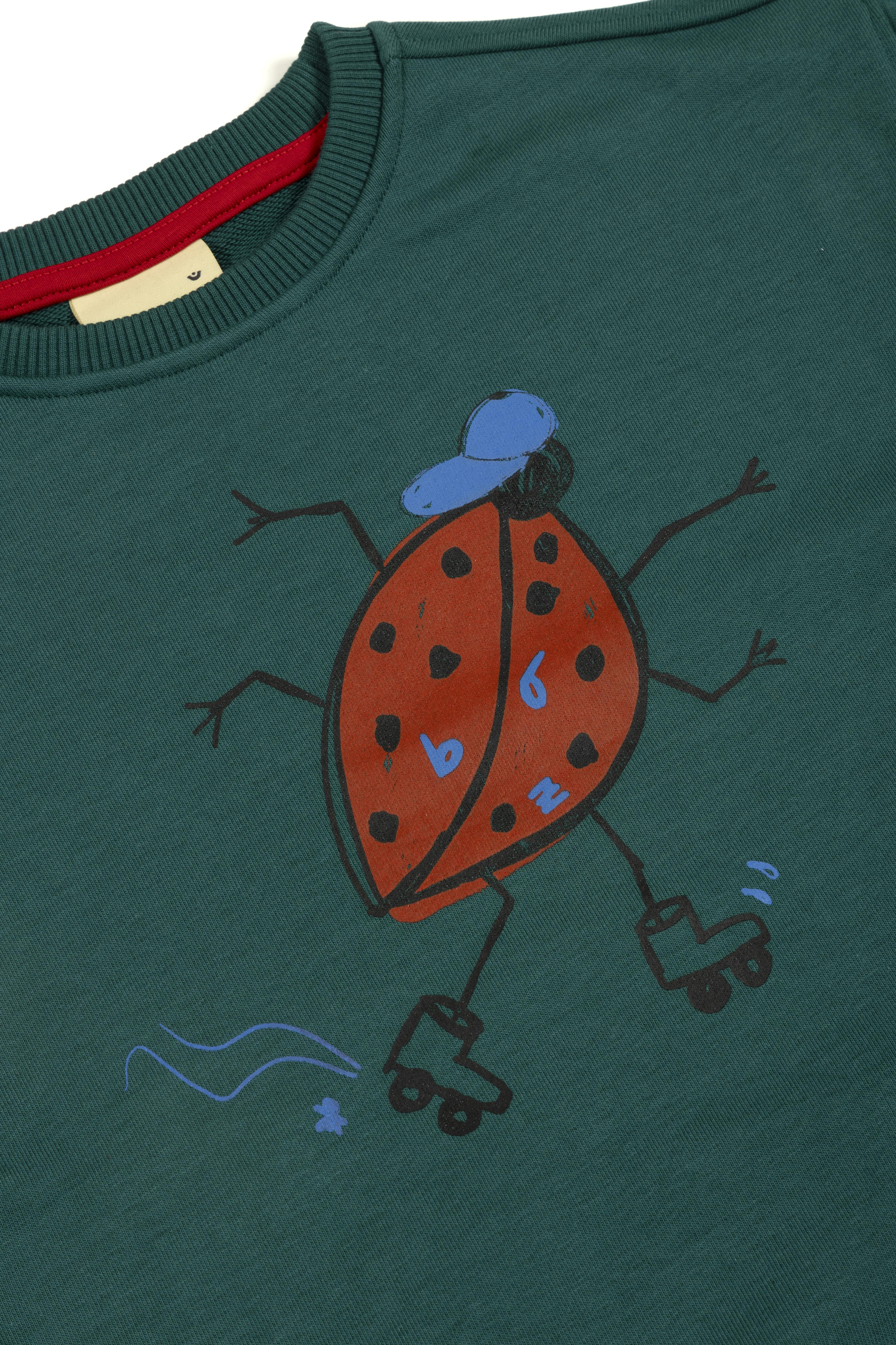 BeetleBeez- Lady Beetle Sweatshirt-Yeşil