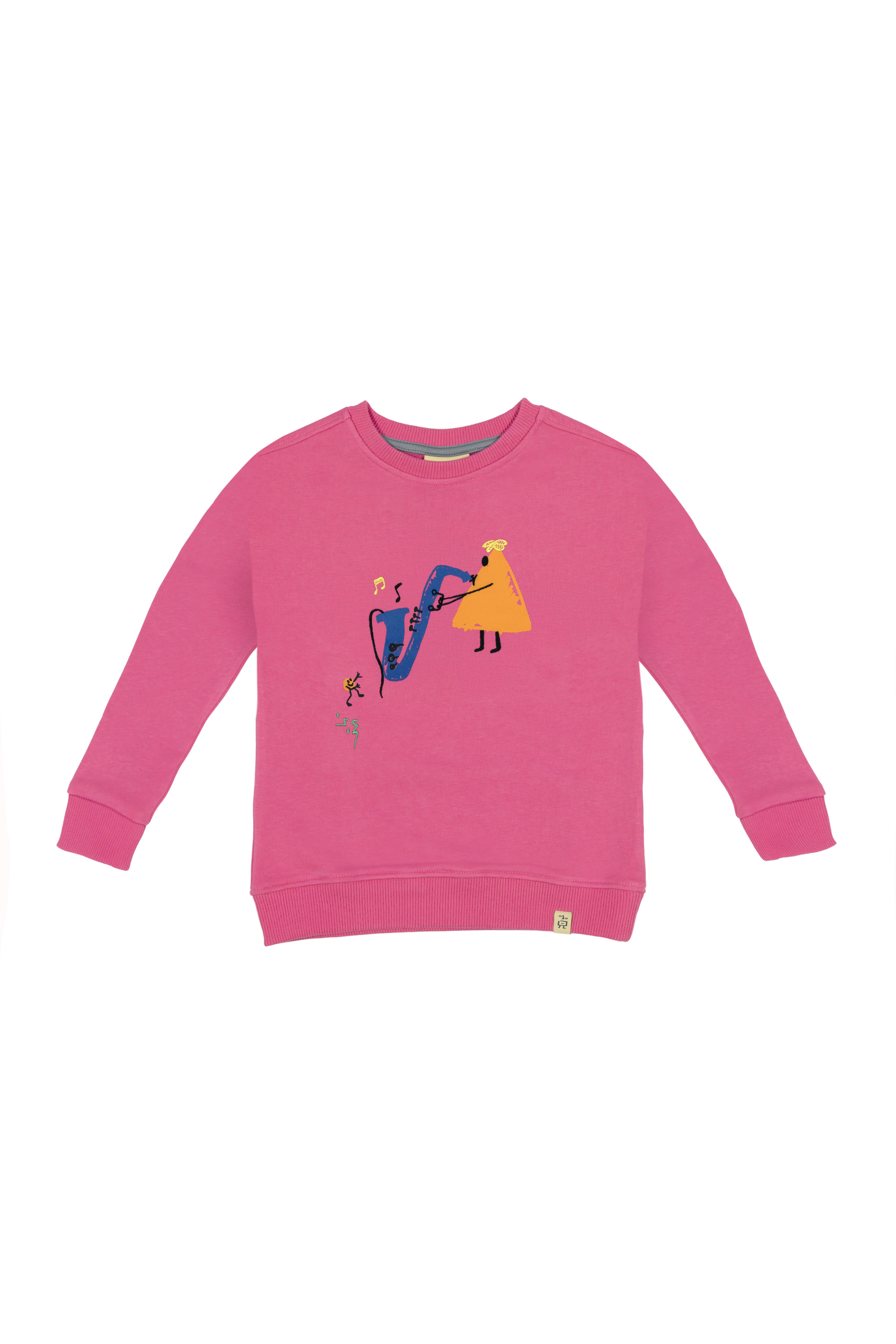BeetleBeez-Musician Triangle Sweatshirt-Pink