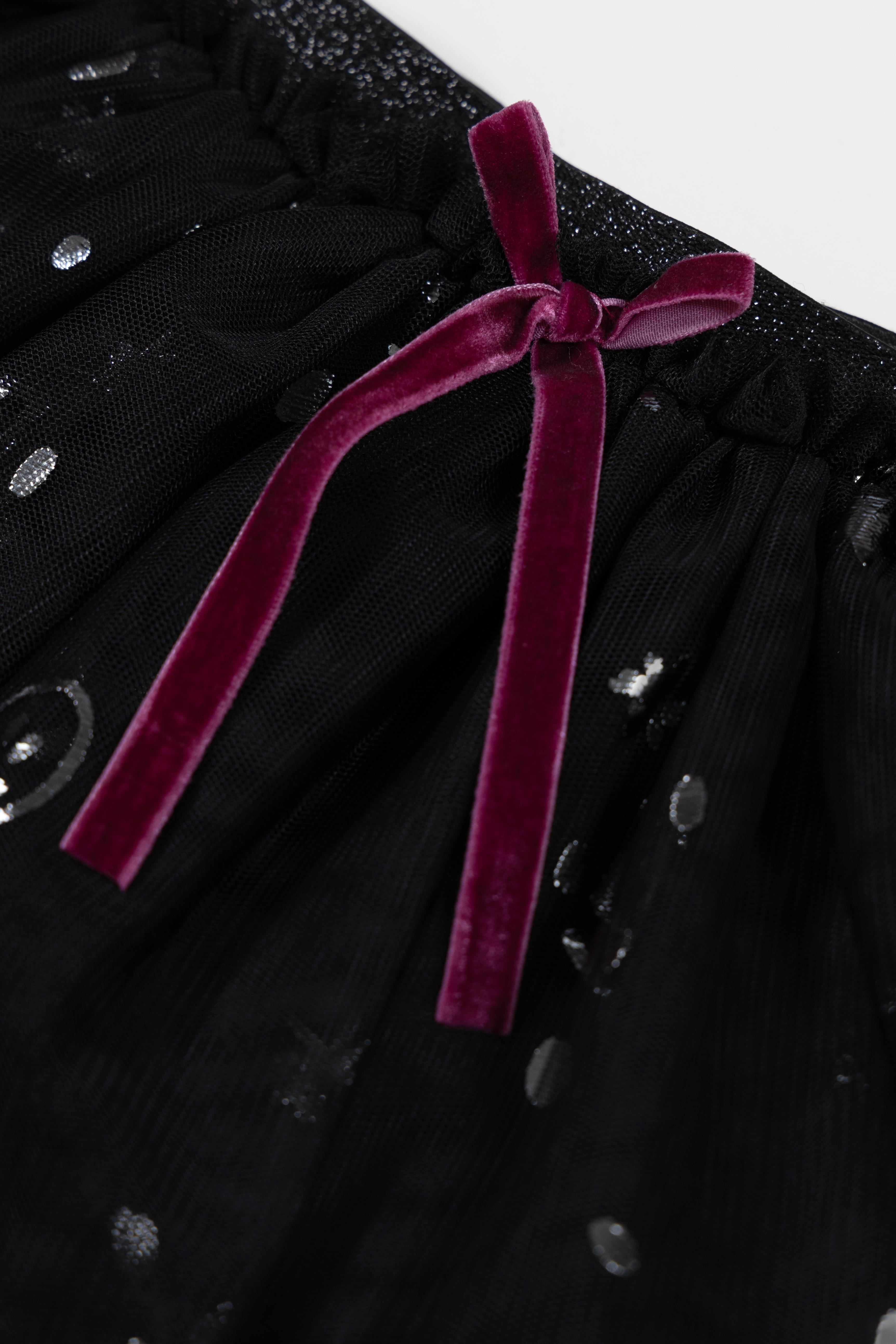 BeetleBeez-Shine Like Tül Etek-Siyah