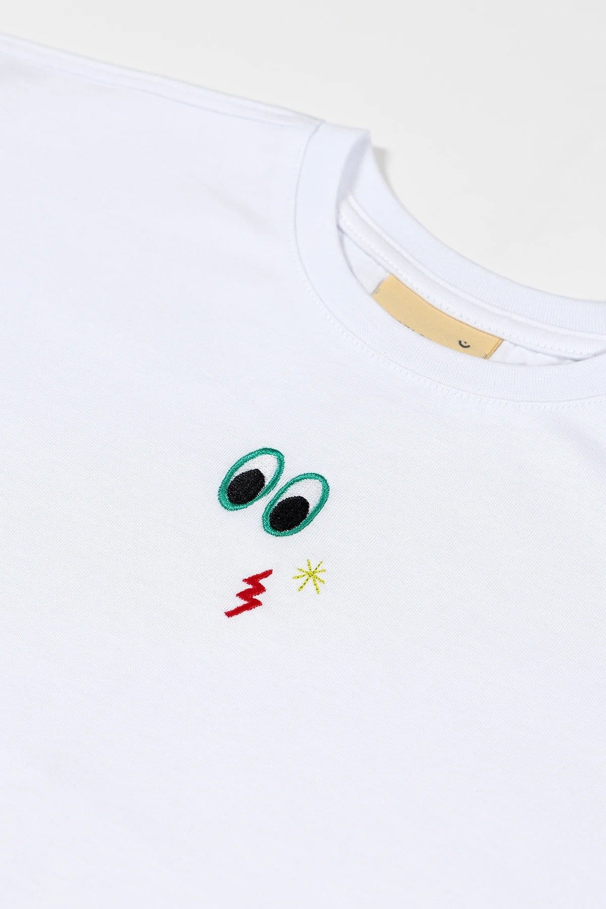 BeetleBeez- Stay Curious One Uzun Kollu T-Shirt - Beyaz