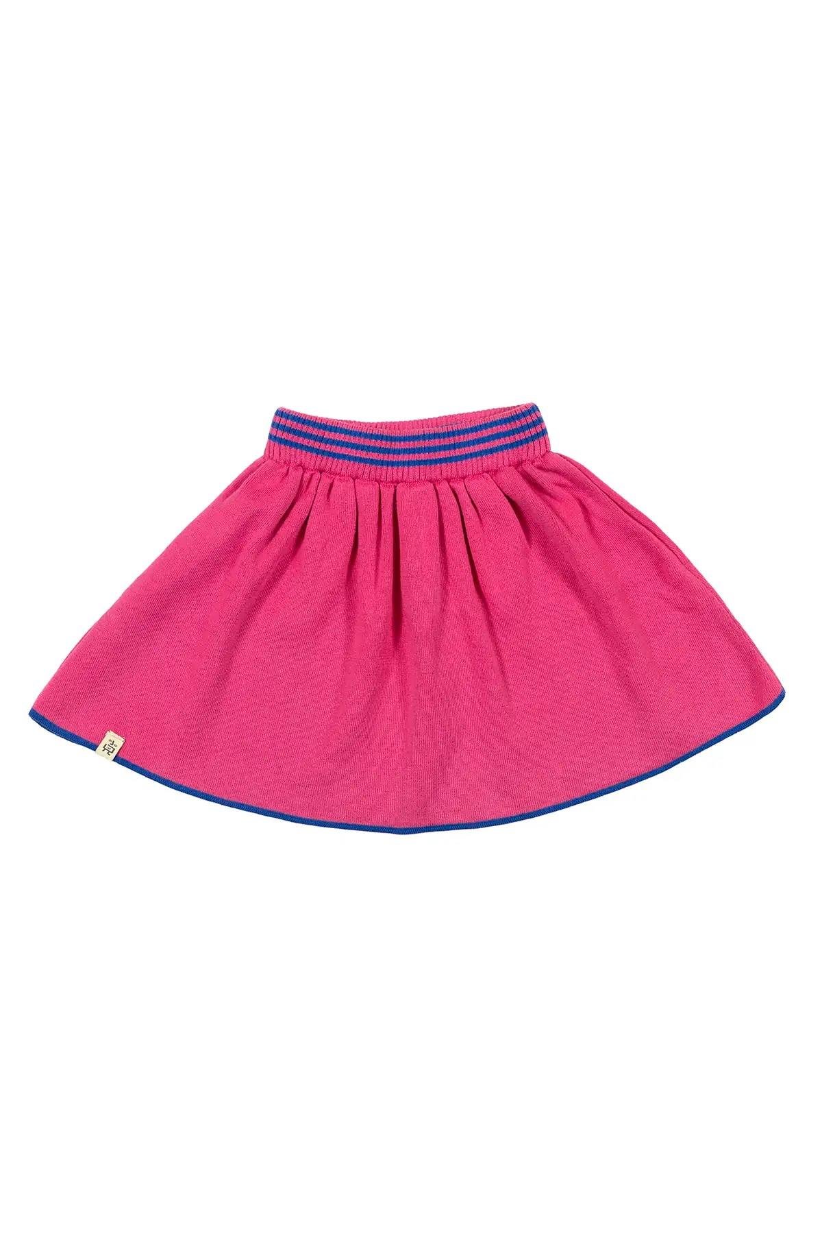 BeetleBeez-Striped Triko Etek-Pembe