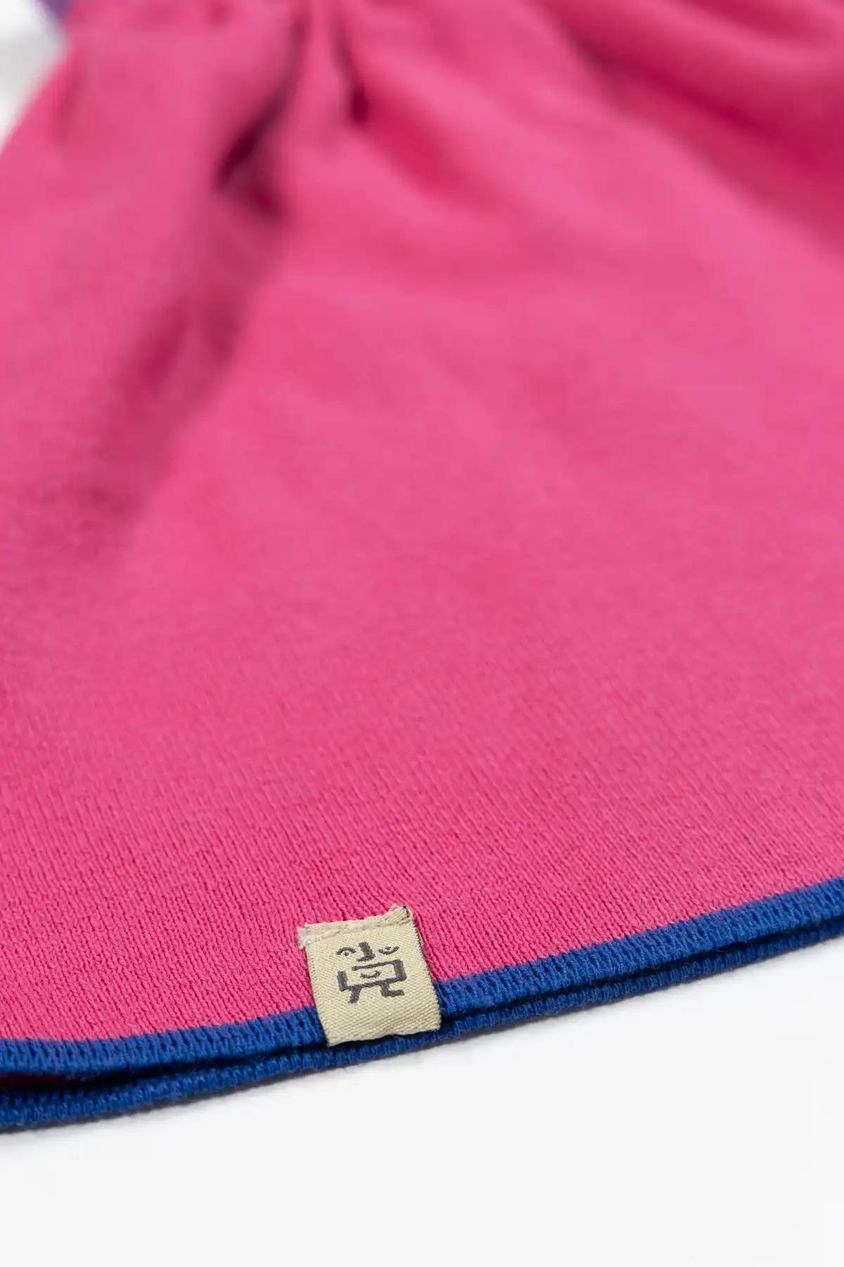 BeetleBeez-Striped Triko Etek-Pembe