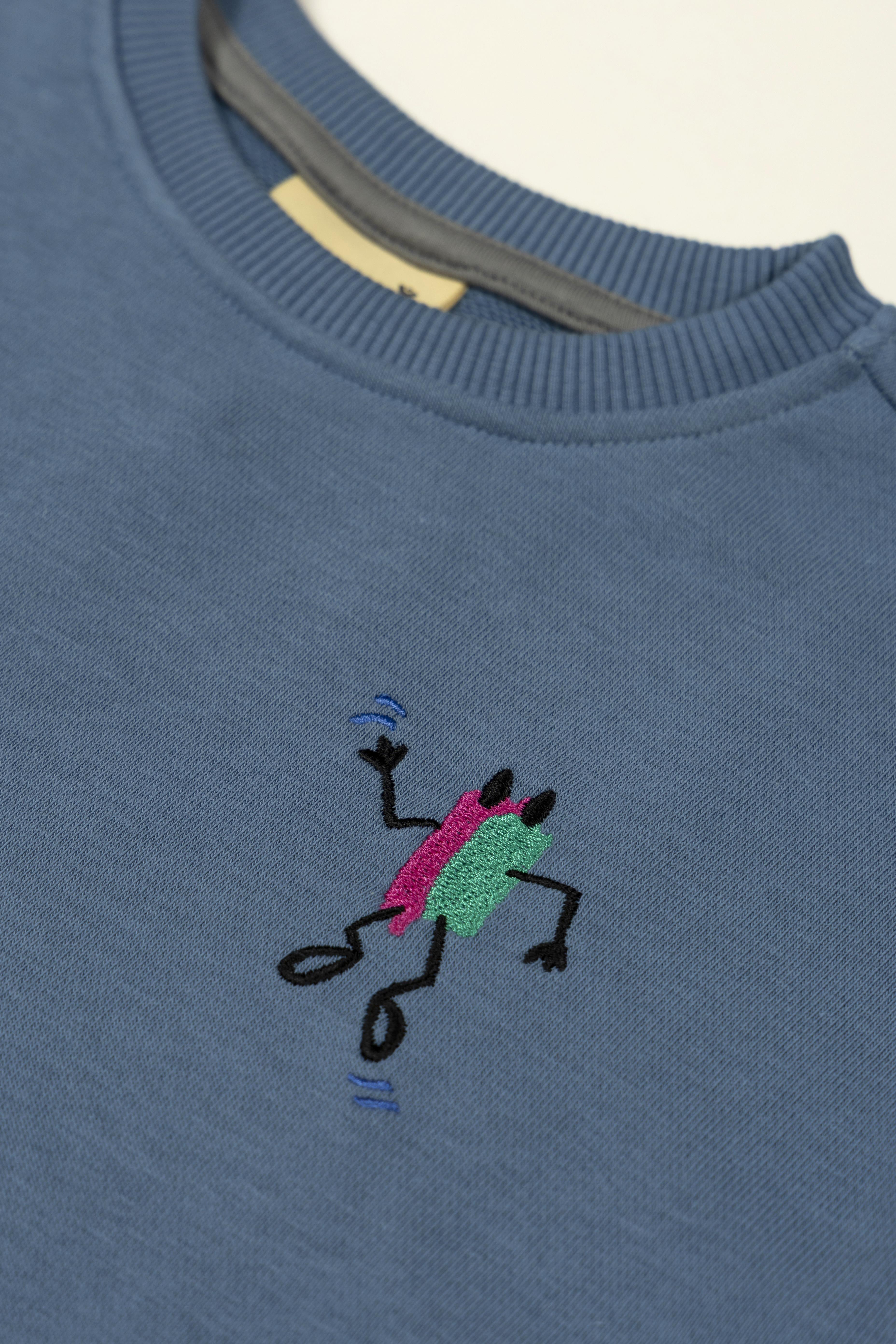 BeetleBeez- Up and Down Sweatshirt-Açık Mavi