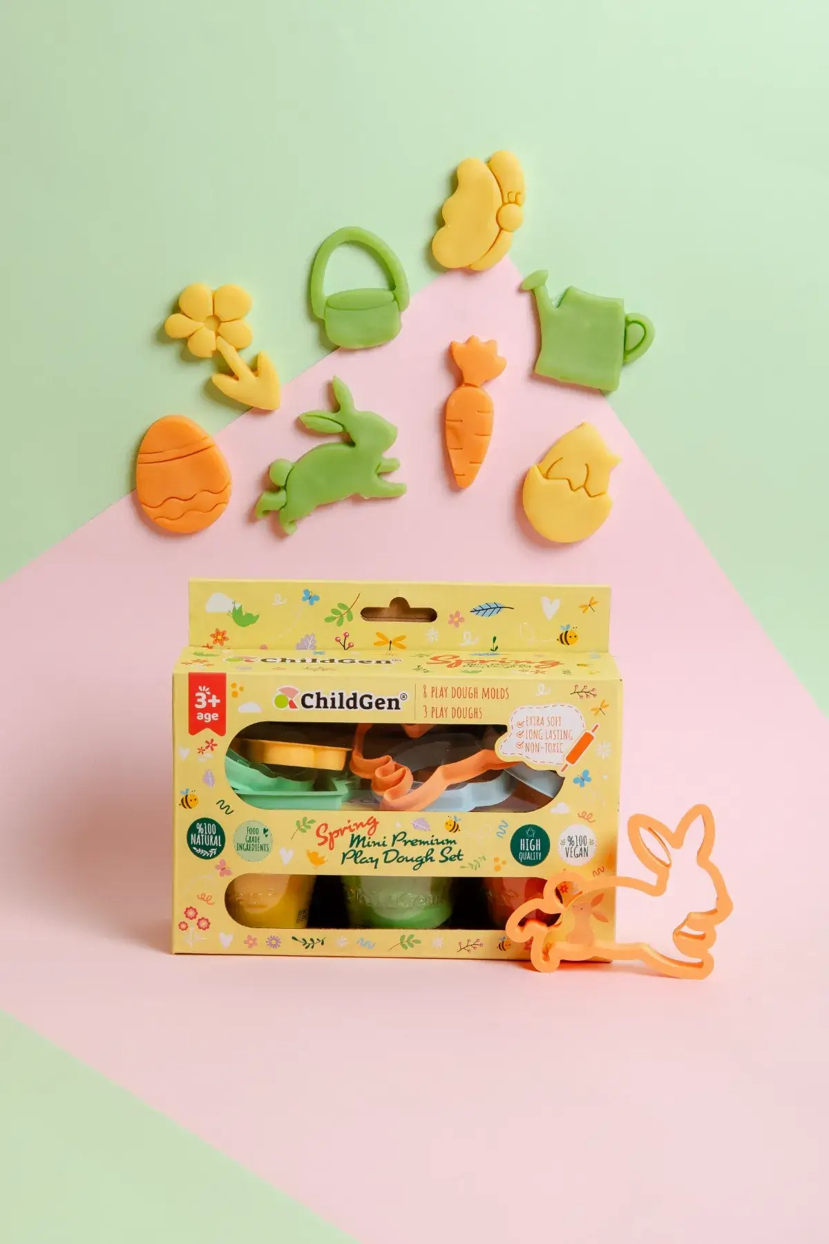 ChildGen Doğal Oyun Hamuru Mini Premium Spring Set