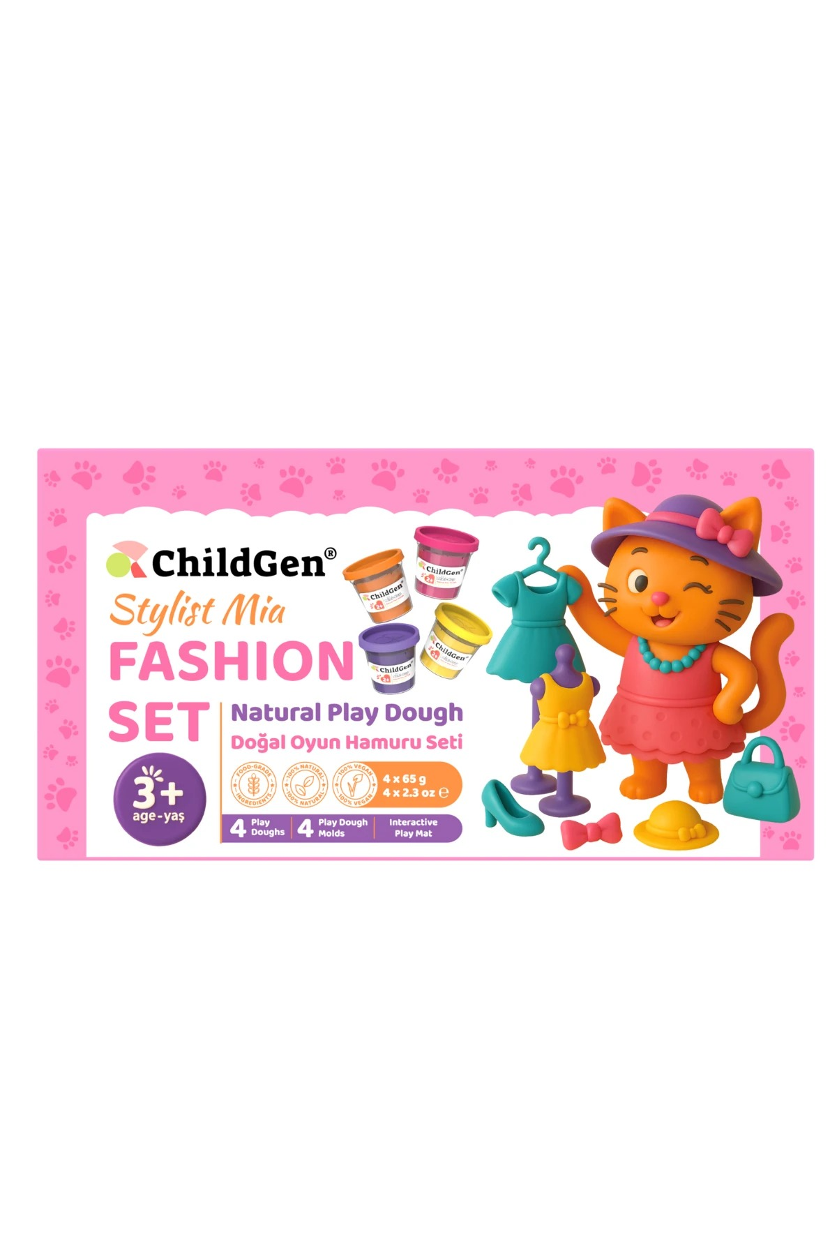 ChildGen Doğal Oyun Hamuru Sevimli Patiler - Moda Set