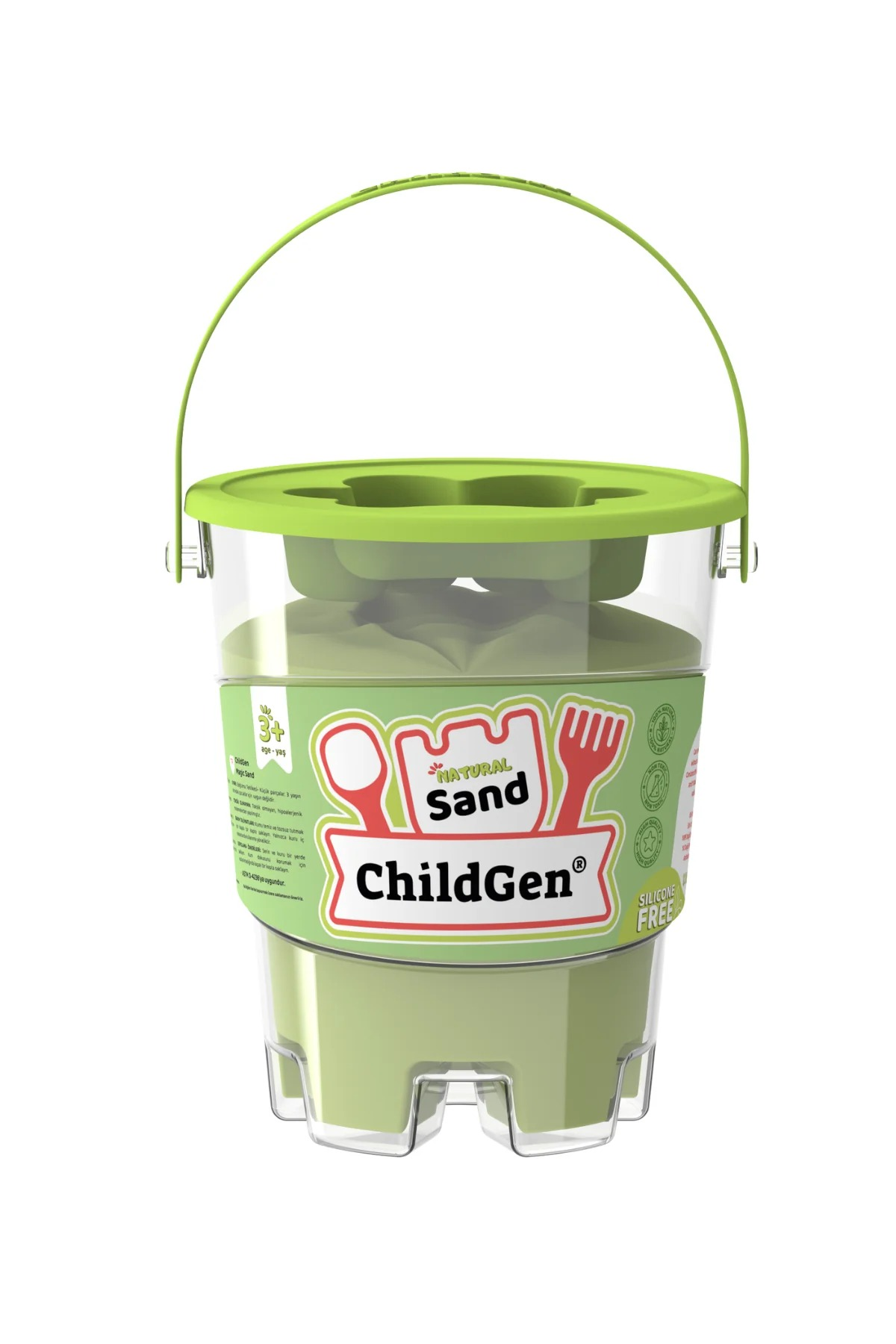 Childgen-Kinetik Kum Yeşil-500gr 