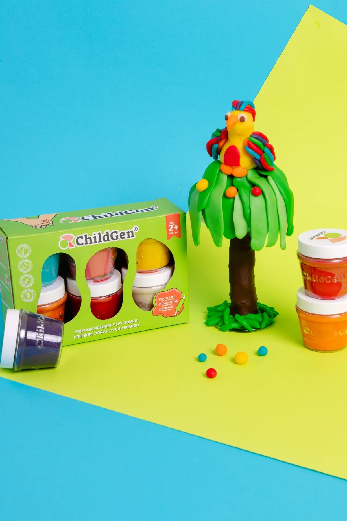 ChildGen Play Dough Childgen 6'lı 125gr Oyun Hamuru Seti (6X125GR)