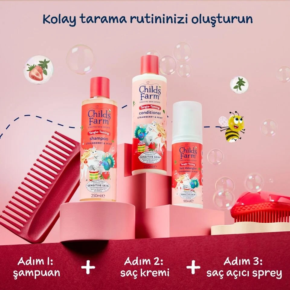 Childs Farm Çilek ve Organik Nane Özlü Çocuk Saç Krem