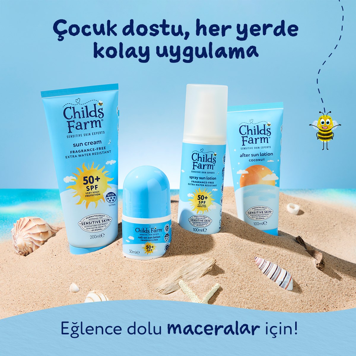 Childs Farm Çocuk Güneş Spreyi SPF 50+ 100 ml – Parfümsüz