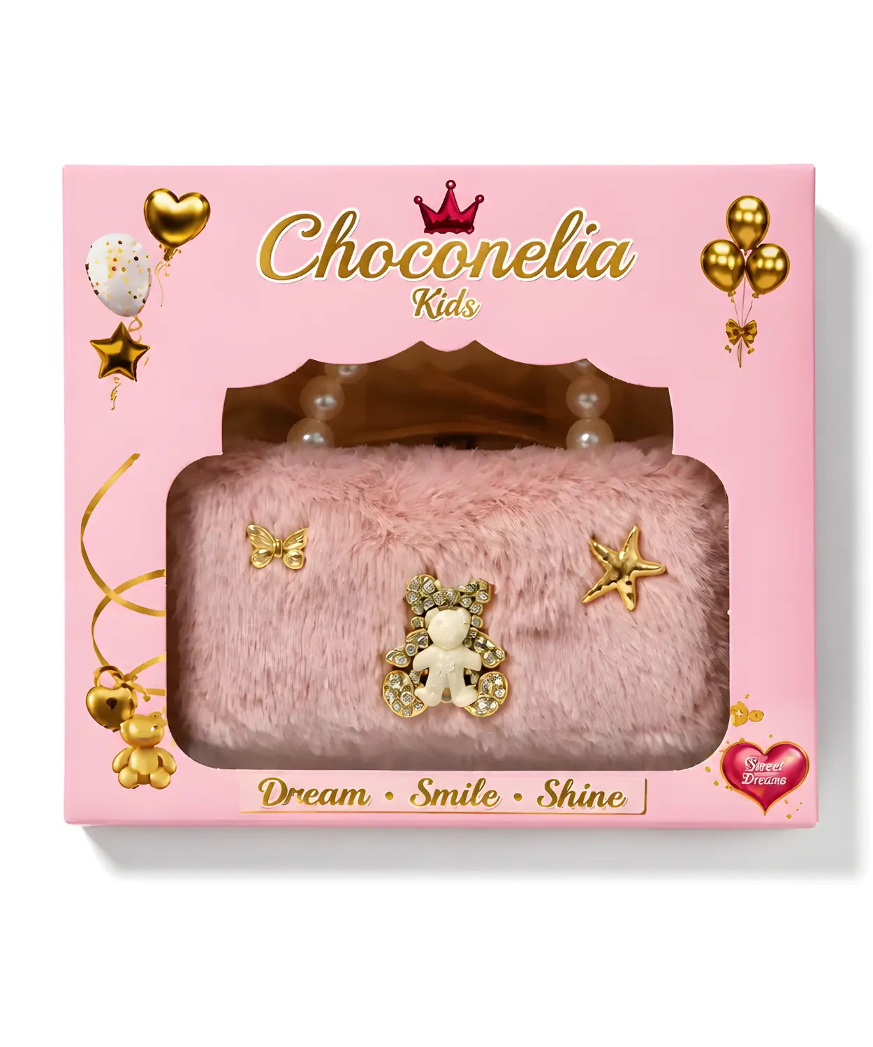 Chocogirl Perla Mini Peluş Pudra Renk Kız Çocuk Çantası