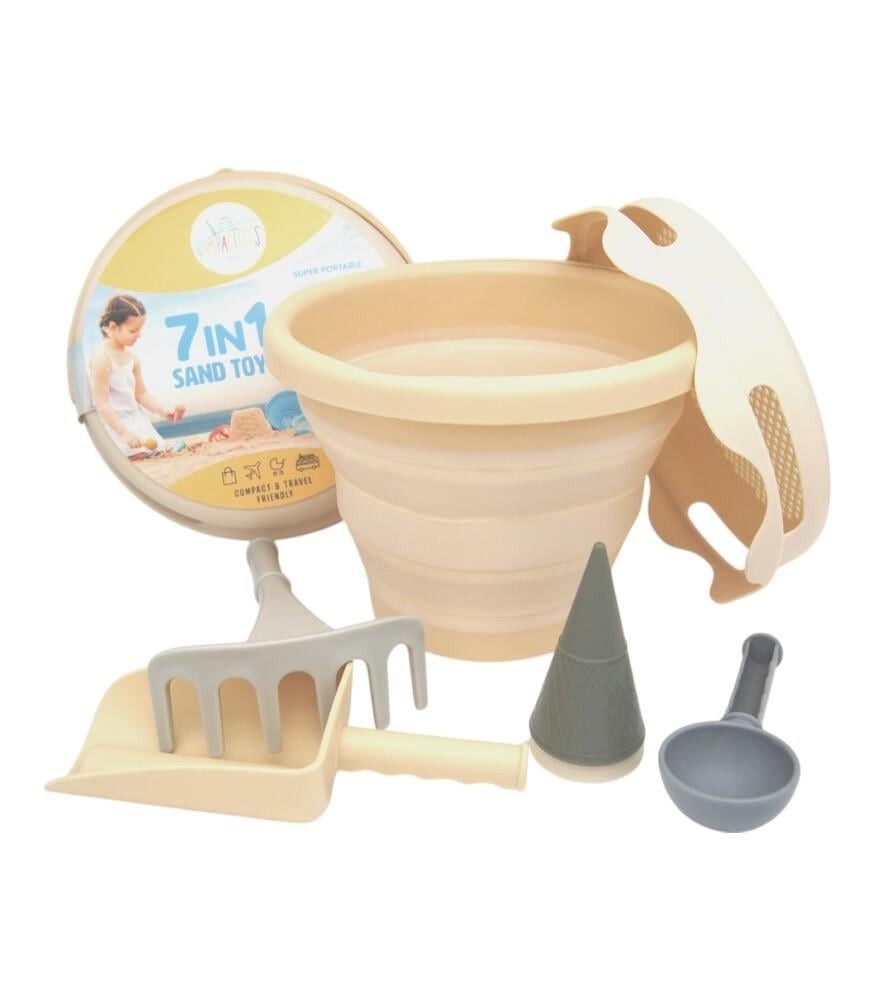 compacToys - 7in1 Plaj Kovası Seti - Bej