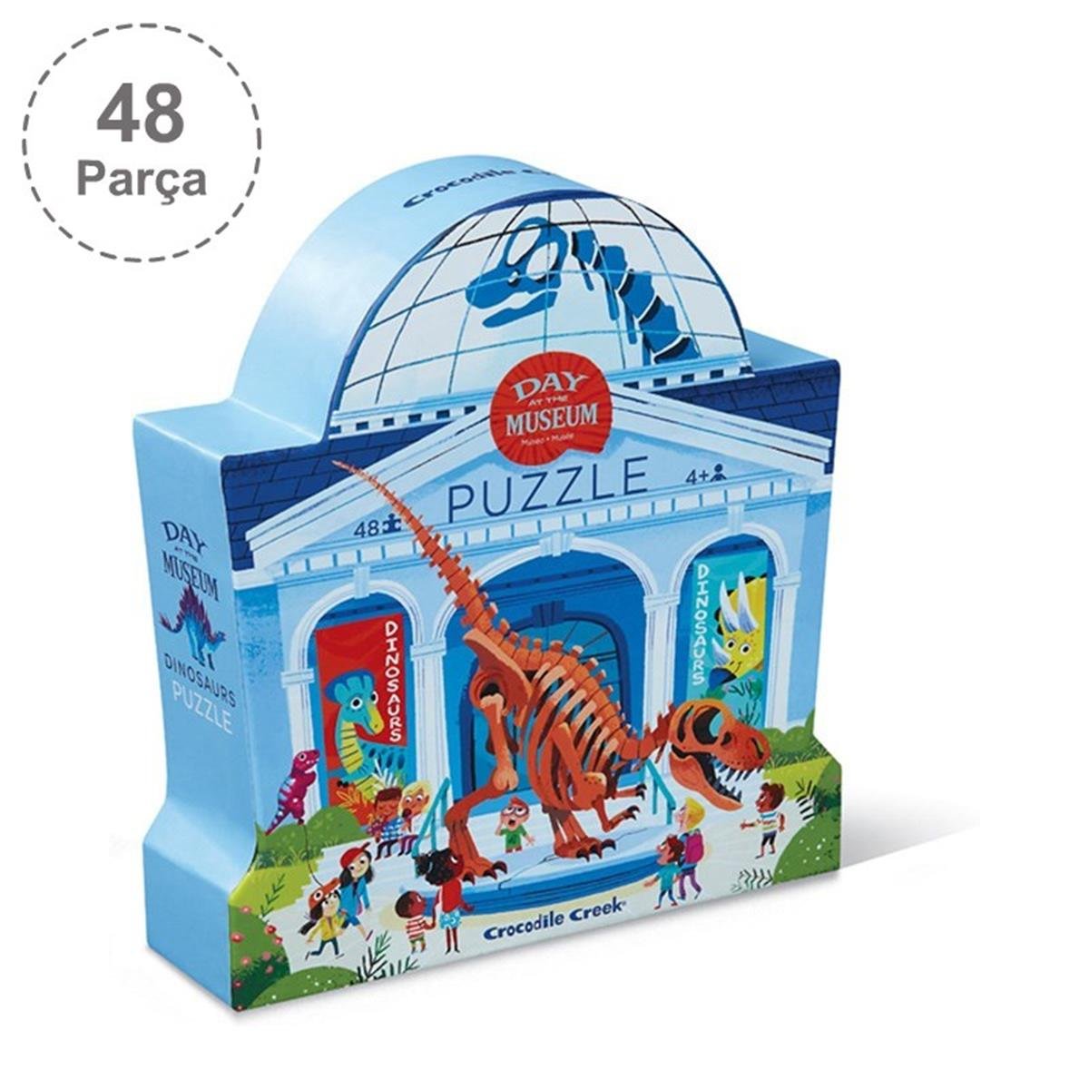 Crocodile Creek-Müzede Bir Gün Puzzle-48 Parça-Dinazor