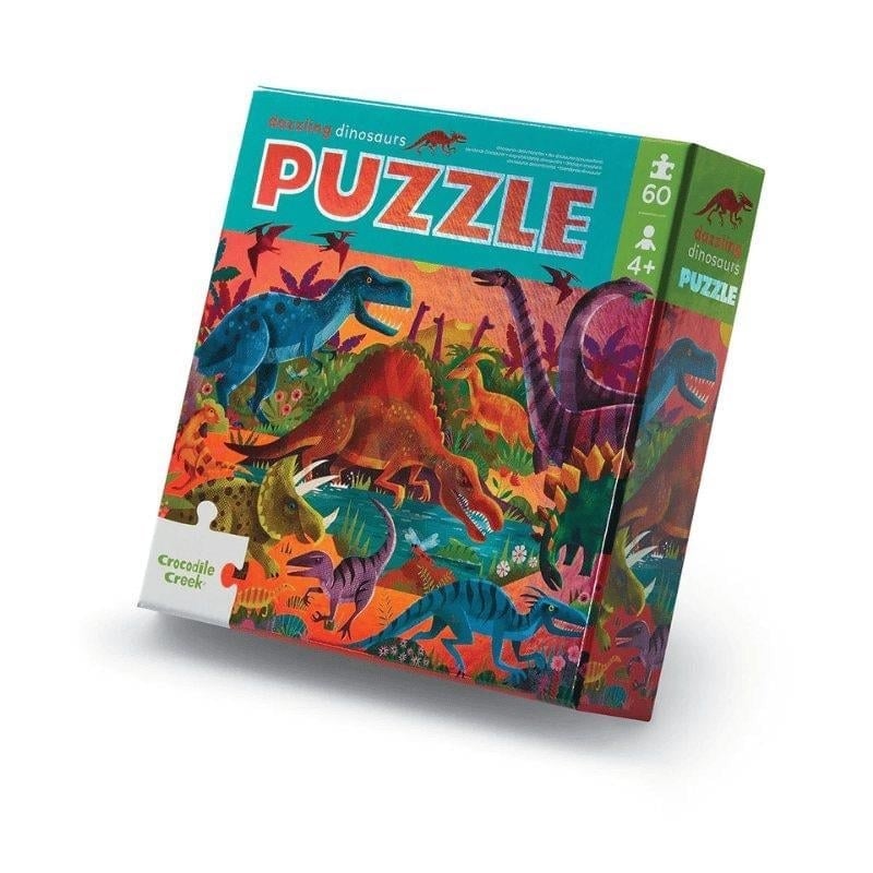 Crocodile Creek Puzzle-60 Parça-Dinozorlar