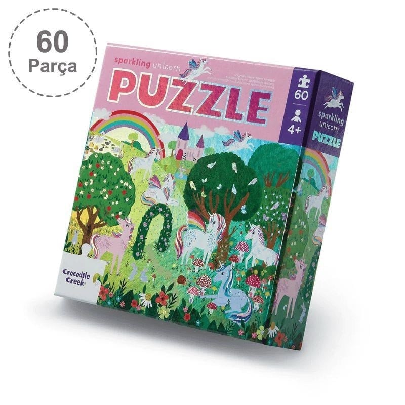 Crocodile Creek Puzzle-60 Parça-Işıldayan Unicorn