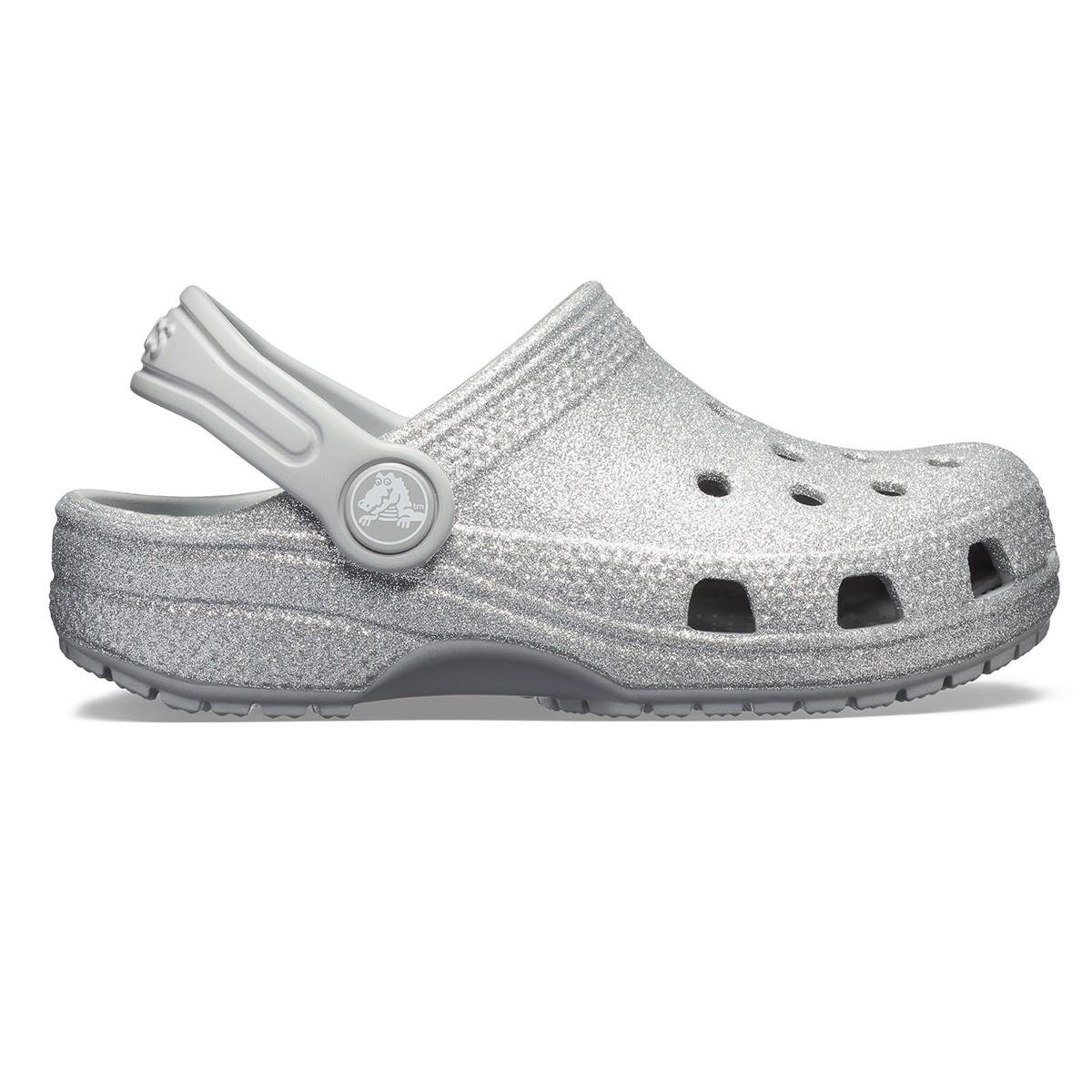 Crocs-Classic Glitter Clog K-Silver Glitter
