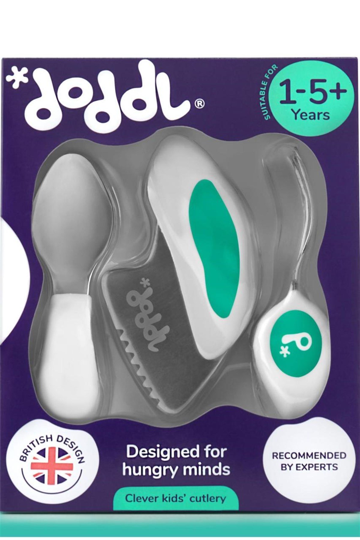 Doddl Çatal-Kaşık-Bıçak Seti-Aqua