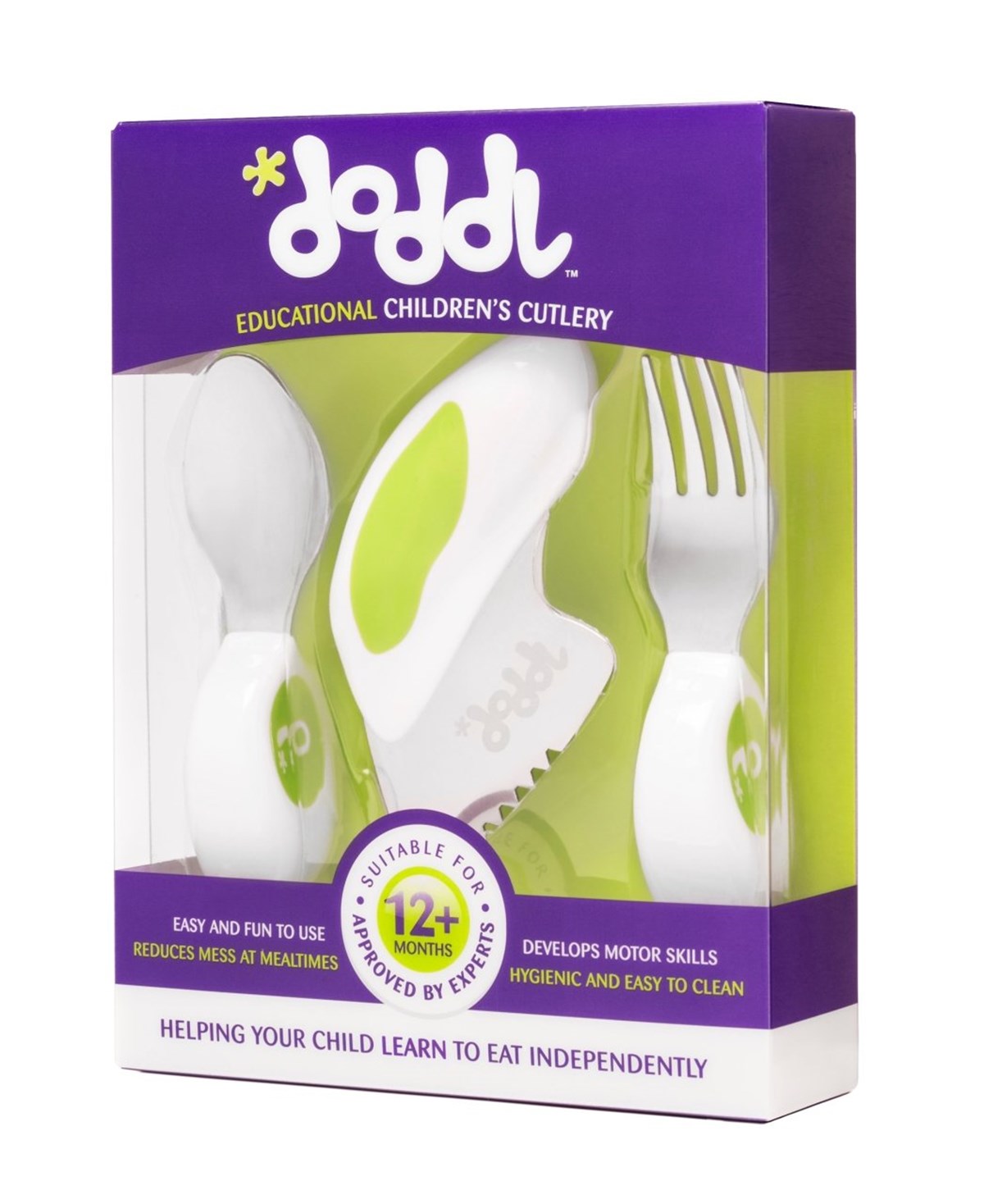 Doddl Çatal-Kaşık-Bıçak Seti-Yeşil