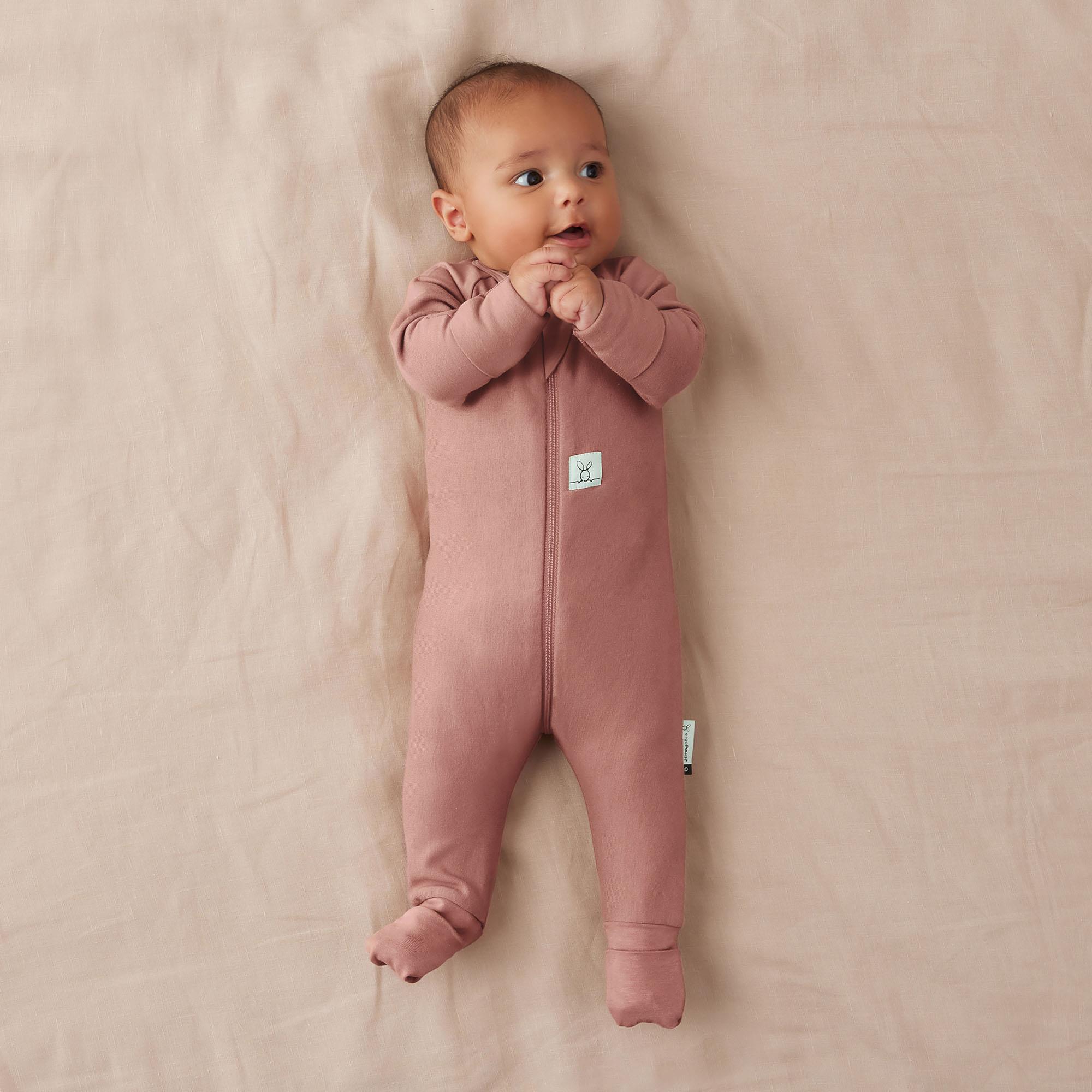 Ergopouch 1 TOG Organik Pamuklu Patikli Pijama Tulum-Rose
