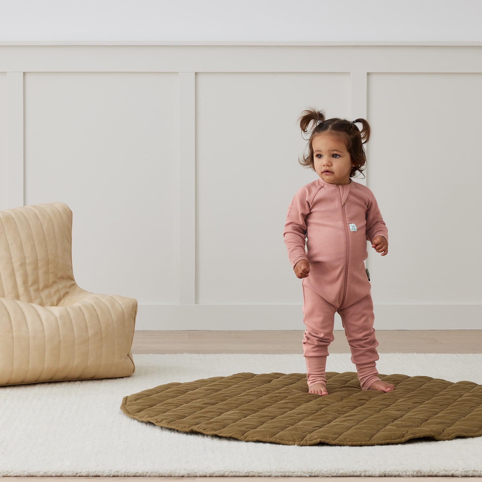 Ergopouch 1 TOG Organik Pamuklu Patikli Pijama Tulum-Rose