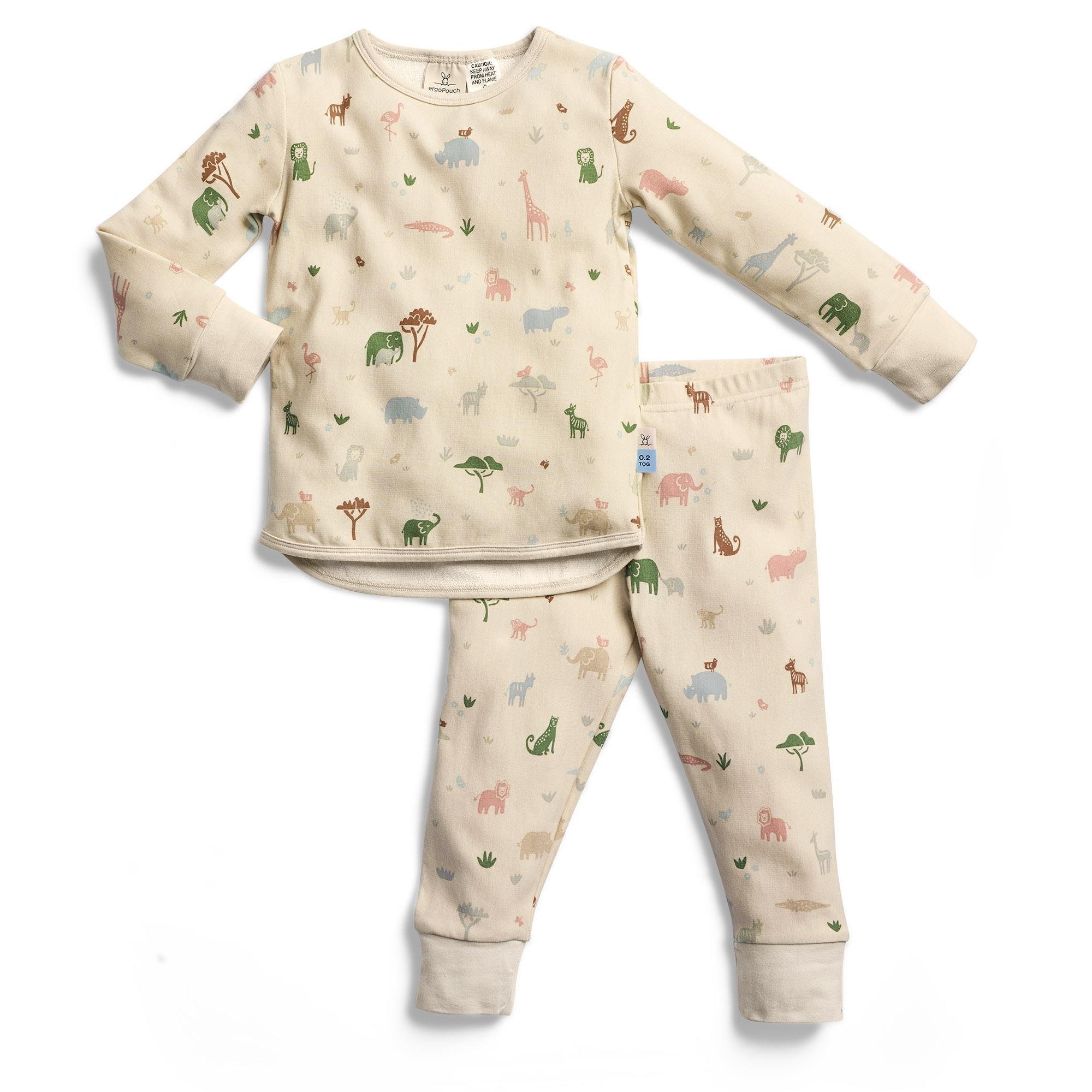 Ergopouch Organik Pamuklu 2 Parça Uzun Pijama- 1 TOG-Savannah