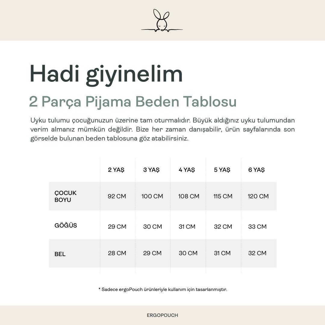 Ergopouch Organik Pamuklu 2 Parça Uzun Pijama- 1 TOG-Birthday Blobs