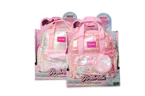 Girabrilla-Puffer Mini Sırt Çantası-Unicorn Anahtarlıklı-Turkuaz Pembe