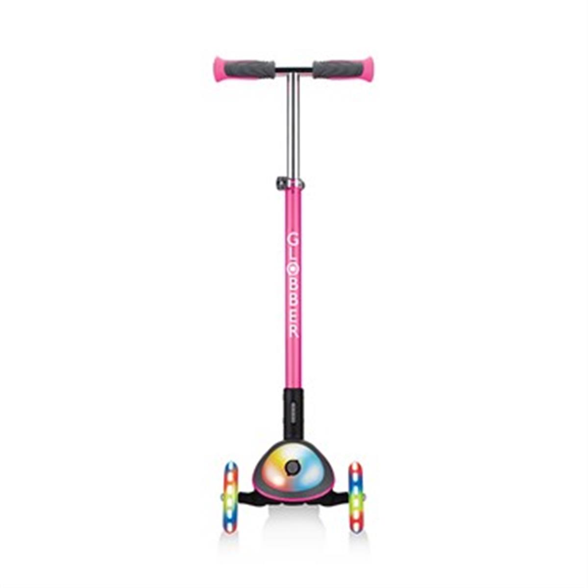 Globber Elite  Deluxe Flash Full Işıklı Scooter-Pembe