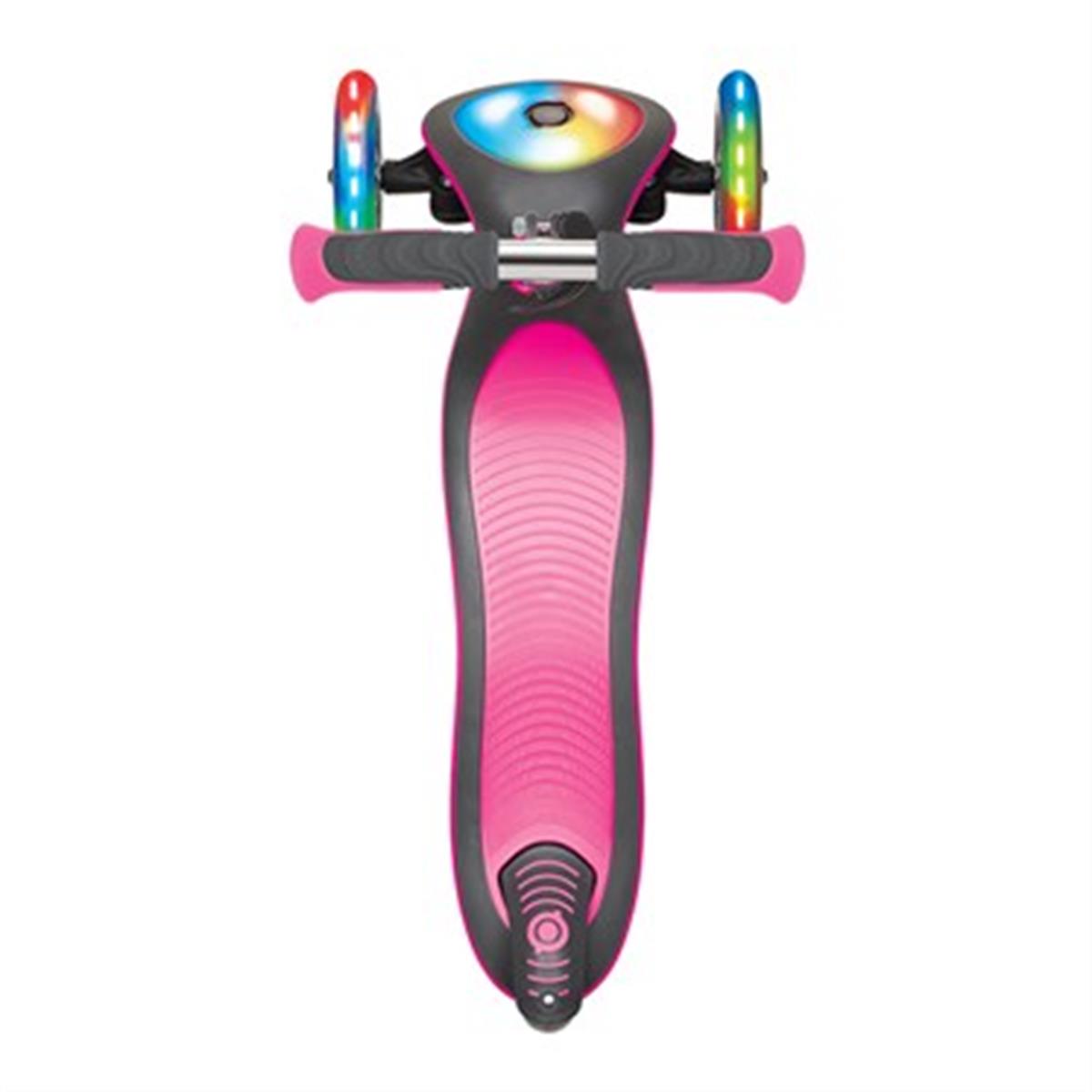 Globber Elite  Deluxe Flash Full Işıklı Scooter-Pembe