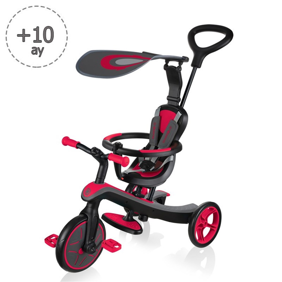 Globber Explorer 4 in 1 Bisiklet-Kırmızı