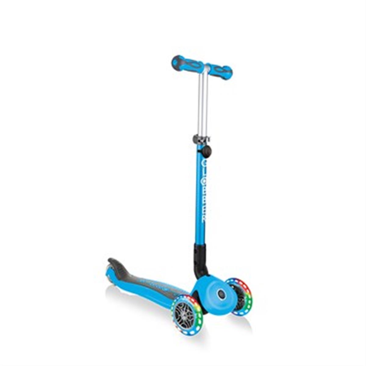 Globber Go Up Deluxe Işıklı Scooter-Mavi