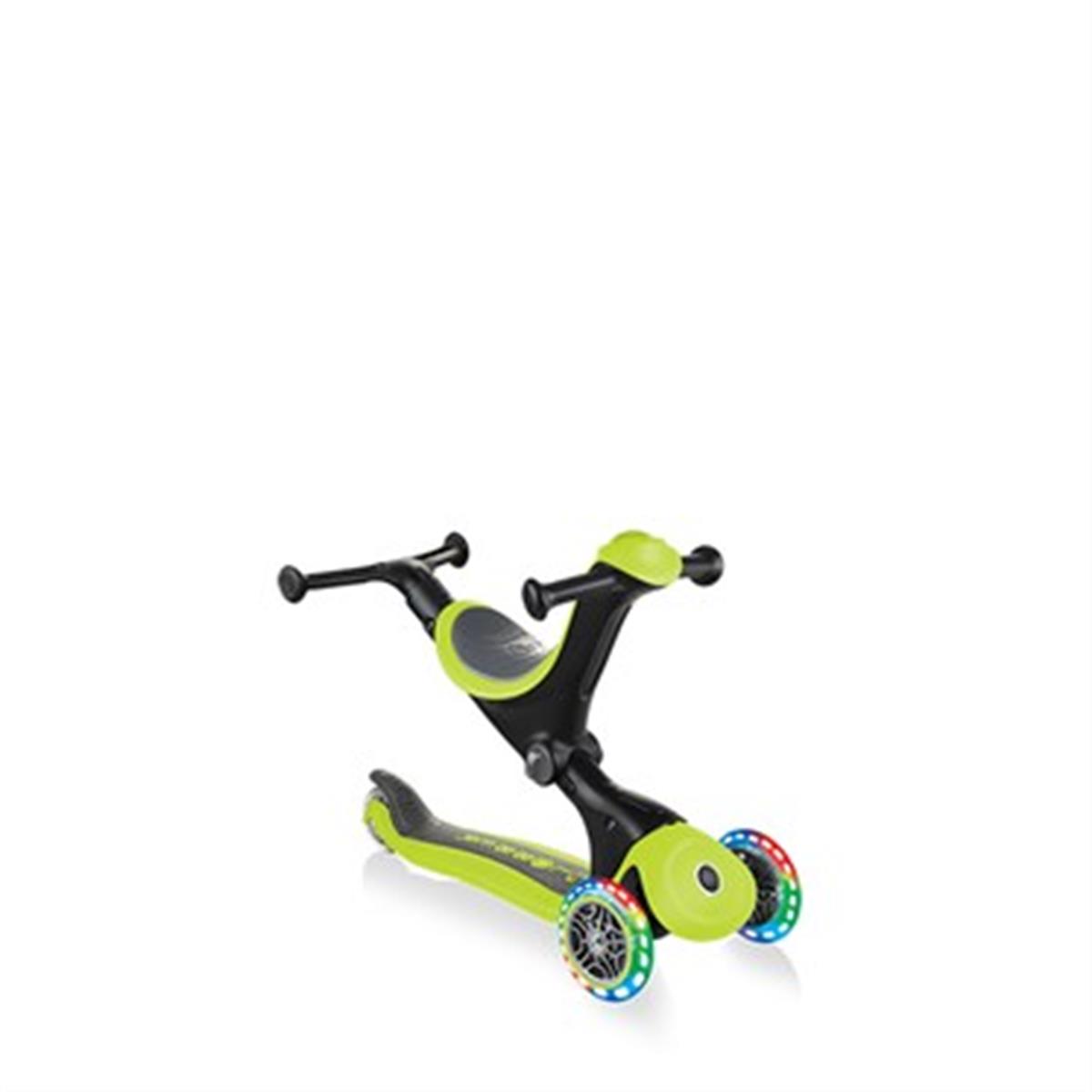Globber Go Up Deluxe Işıklı Scooter-Yeşil