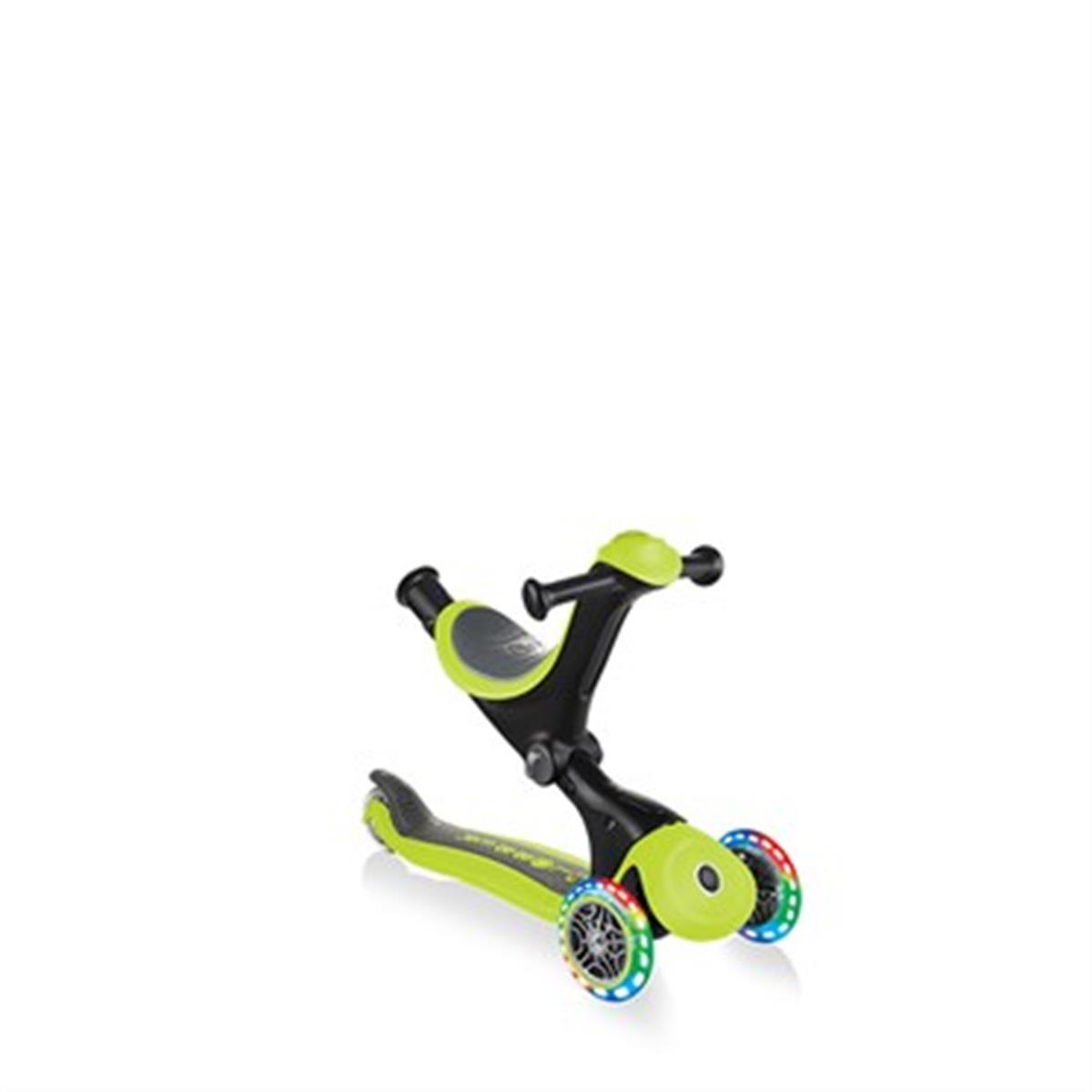 Globber Go Up Deluxe Işıklı Scooter-Yeşil