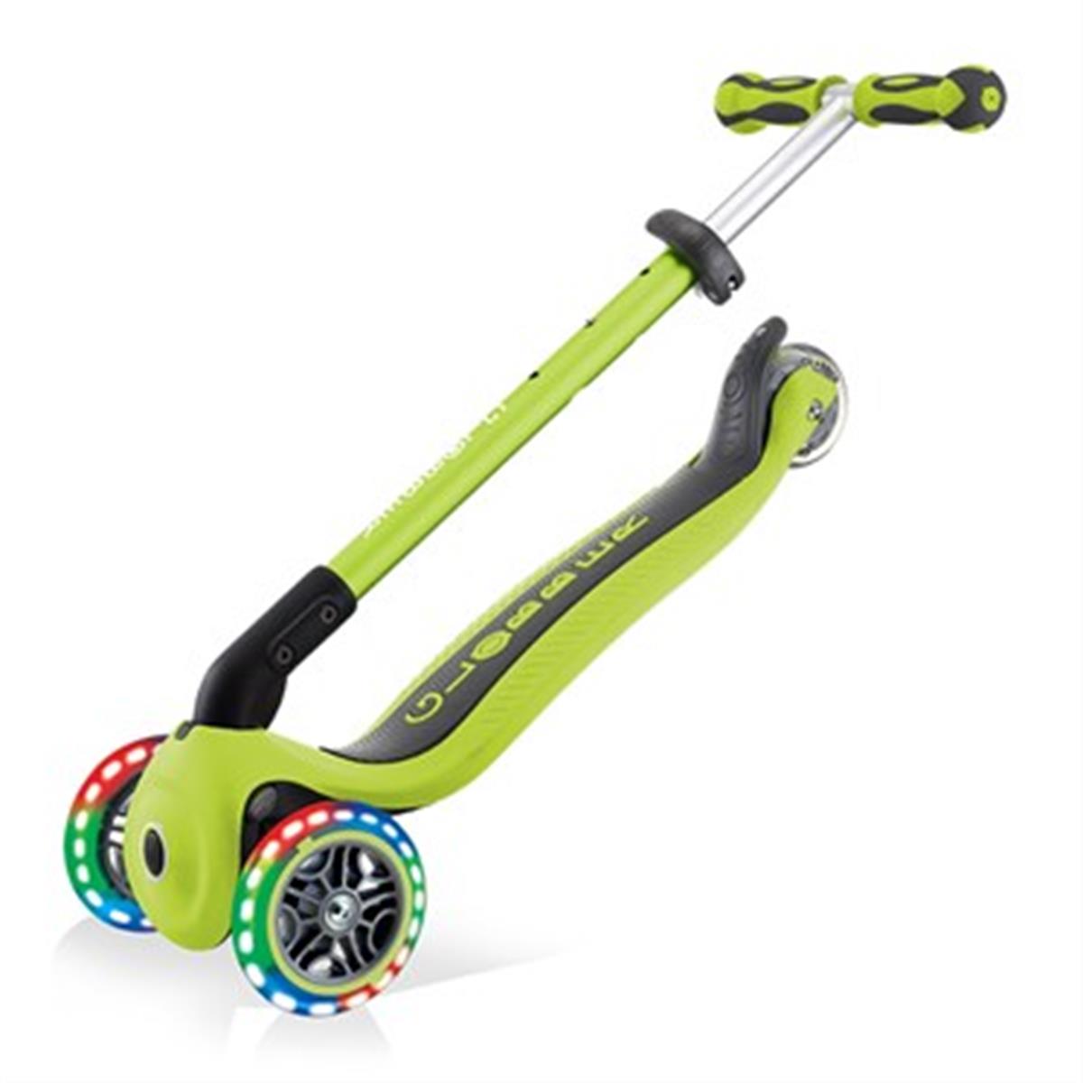 Globber Go Up Deluxe Işıklı Scooter-Yeşil