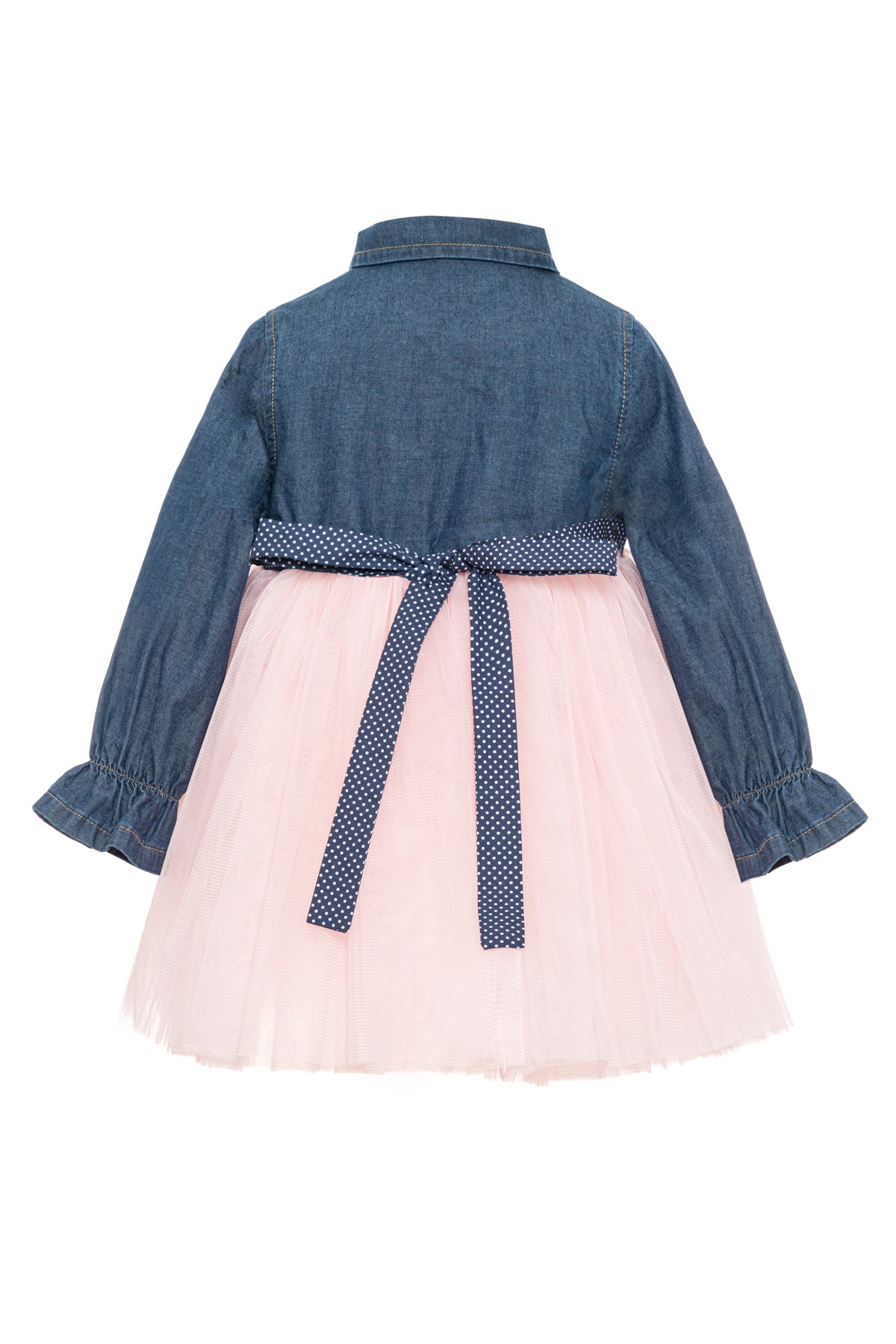 Happy & Mini- Aisha Denim Dress Pink Tulle
