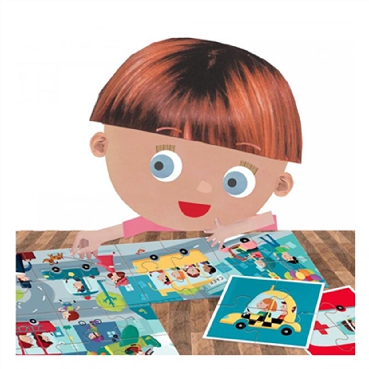 Headu Çift Taraflı Puzzle-8+1 City