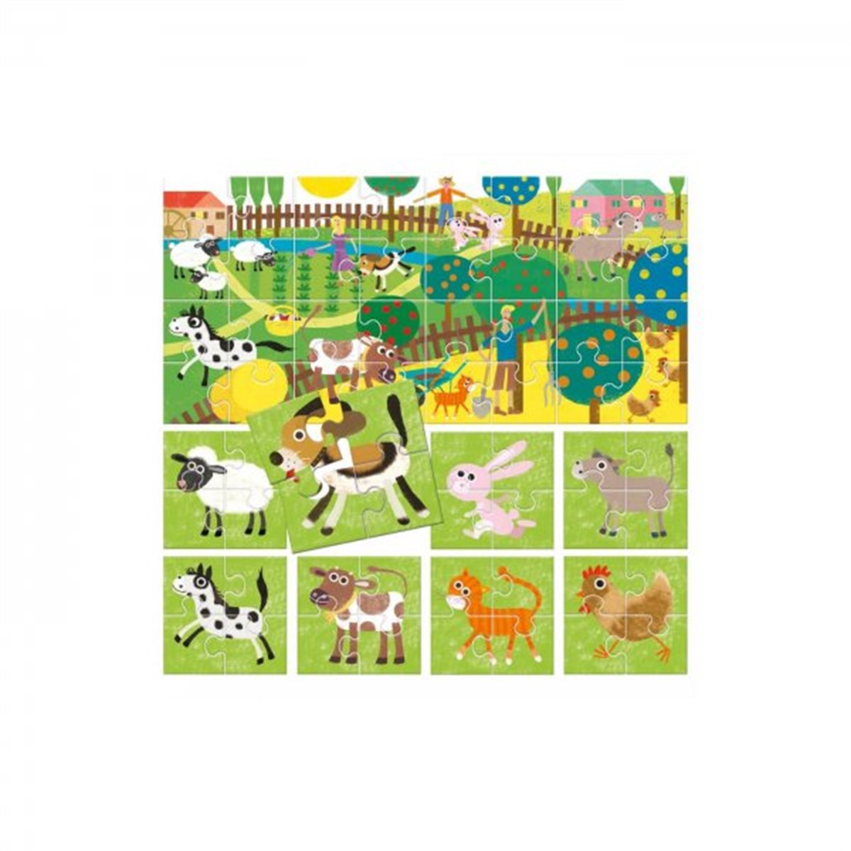 Headu Çift Taraflı Puzzle-8+1 Farm