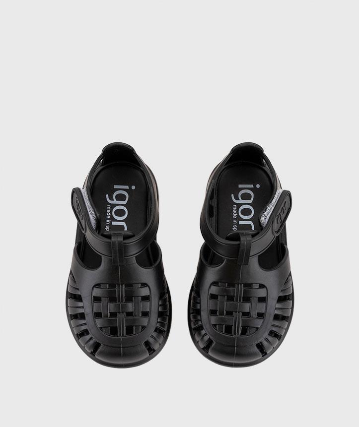 İgor Tobby Solid Sandalet-Negro