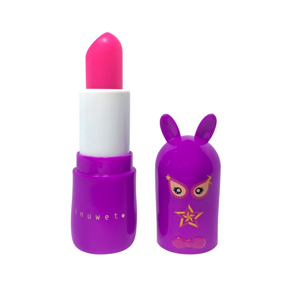 İnuwet-Bunny Lipbalm Super Hero Star Girl-Raspberry