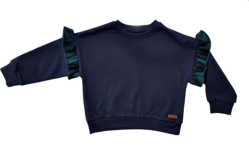 Jojuke-Lacivert Ekoseli Sweatshirt