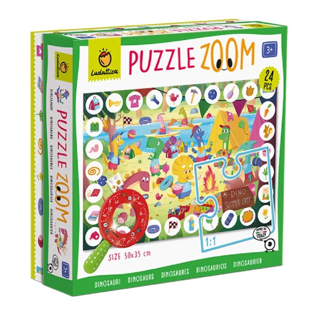 Ludattica-Puzzle Zoom - Dinozor