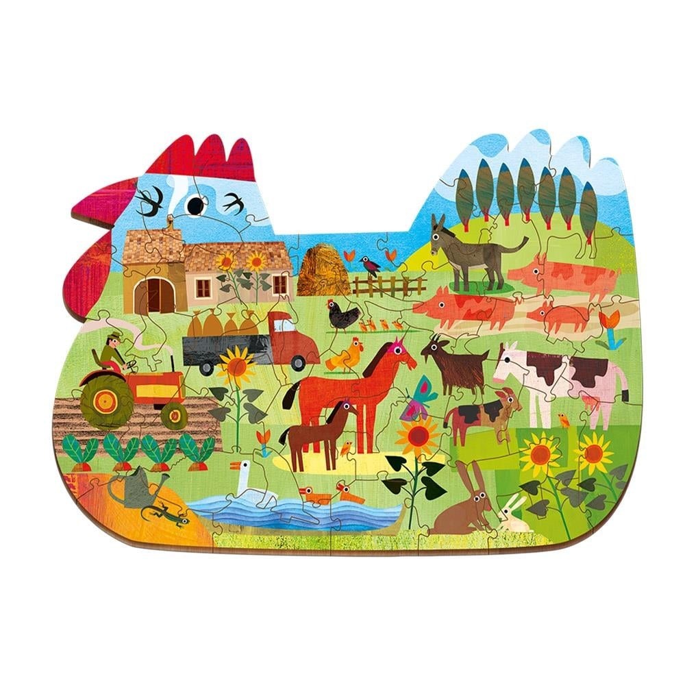 Ludattica-Woody Puzzle-Çiftlik Hayvanları