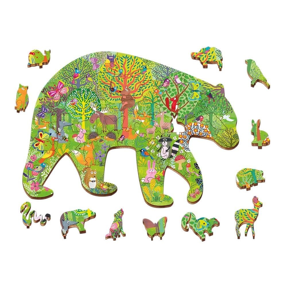 Ludattica-Woody Puzzle-Orman Hayvanları