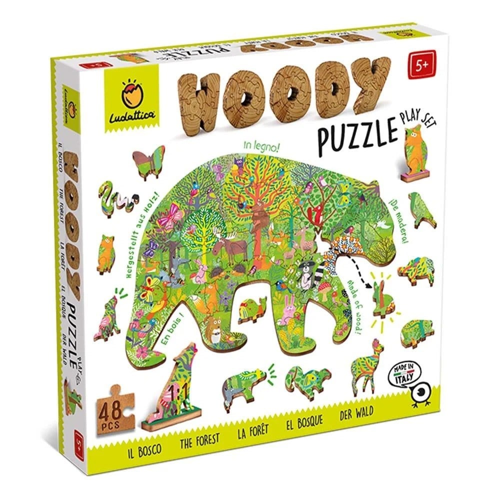 Ludattica-Woody Puzzle-Orman Hayvanları