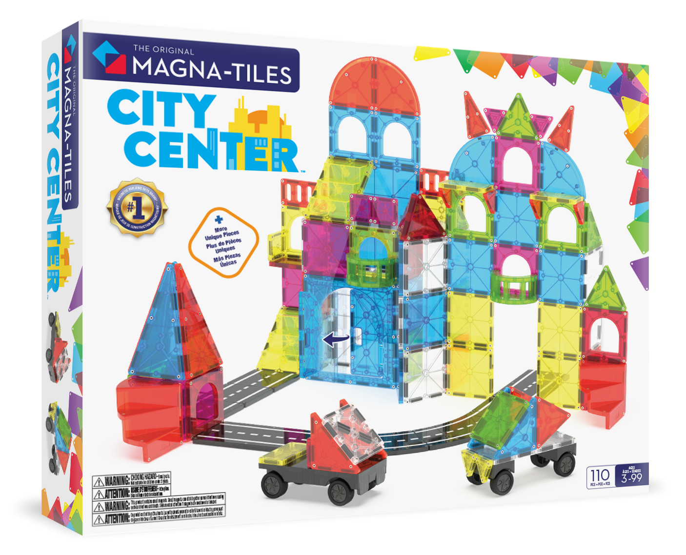 Magna-Tiles City Center Manyetik Bloklar - 110 Parça
