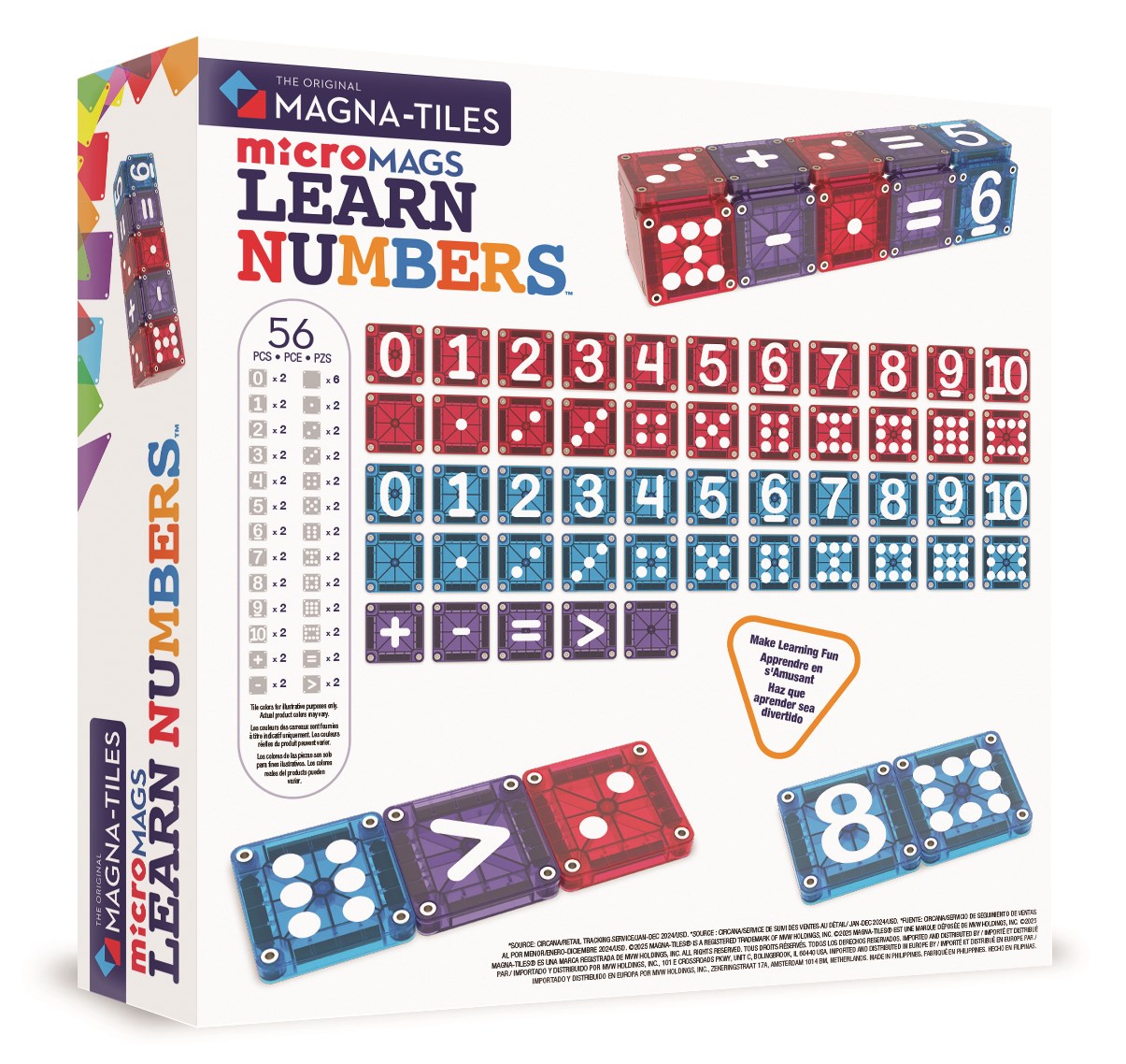 MAGNA-TILES® - Learn Numbers Manyetik Bloklar - 56 Parça