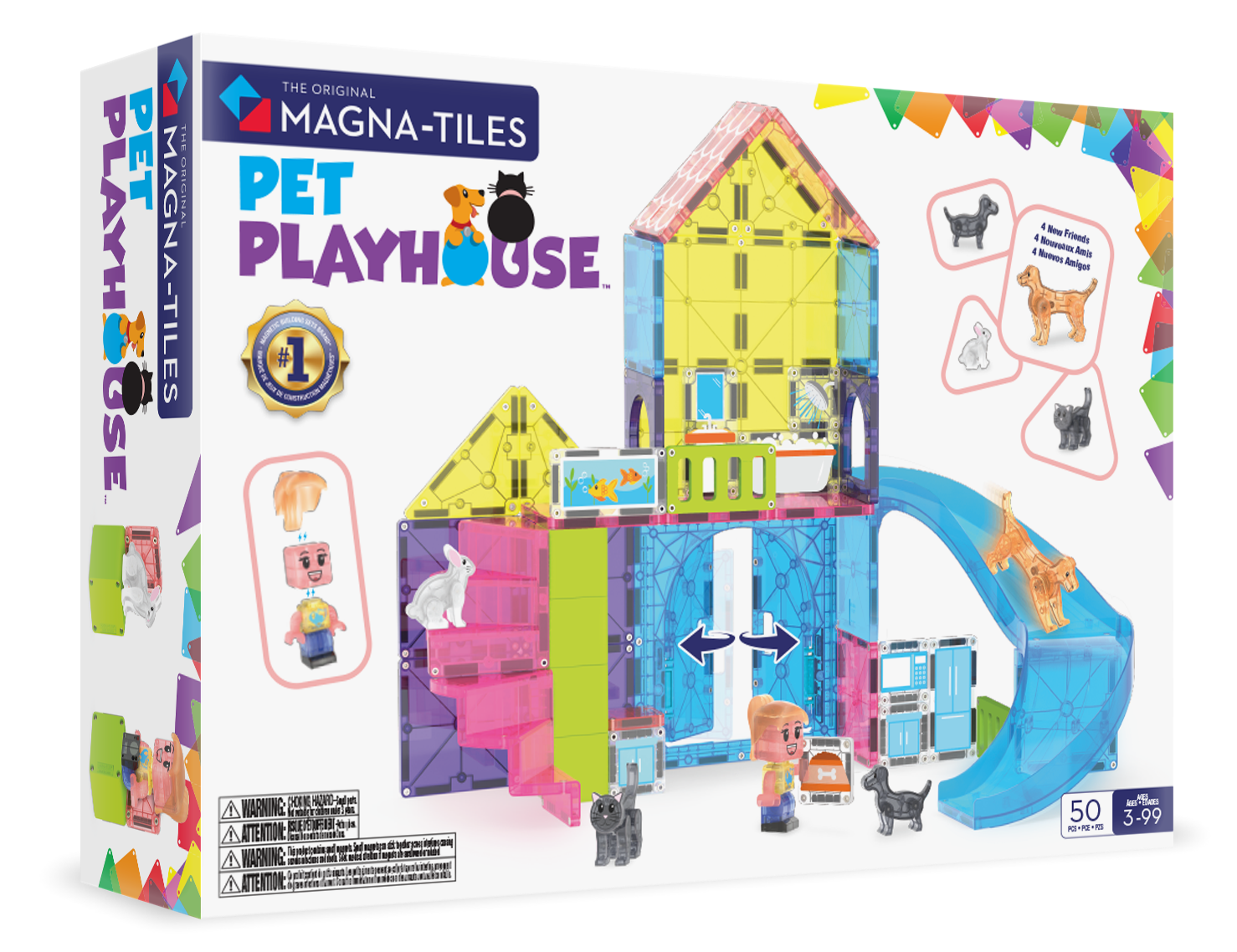Magna-Tiles Pet Playhouse Manyetik Bloklar - 50 Parça