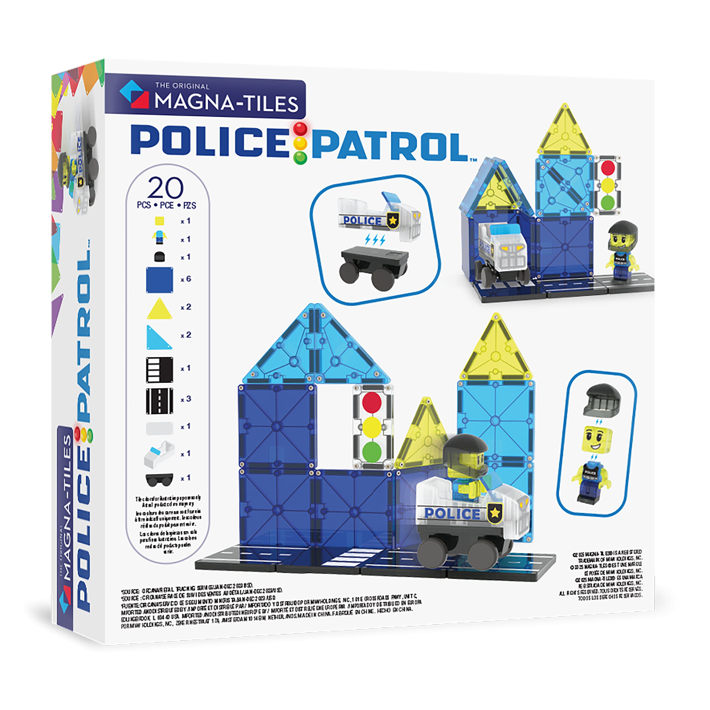 Magna-Tiles Police Patrol Manyetik Bloklar - 20 Parça