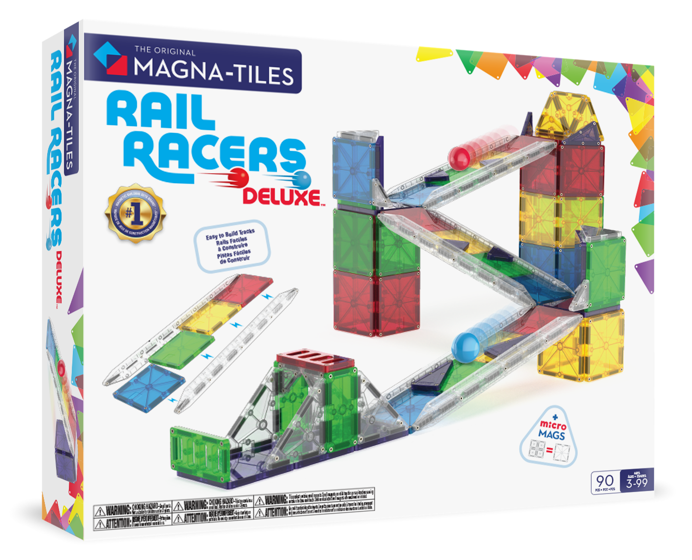 Magna-Tiles Rail Racers Deluxe Manyetik Bloklar - 90 Parça