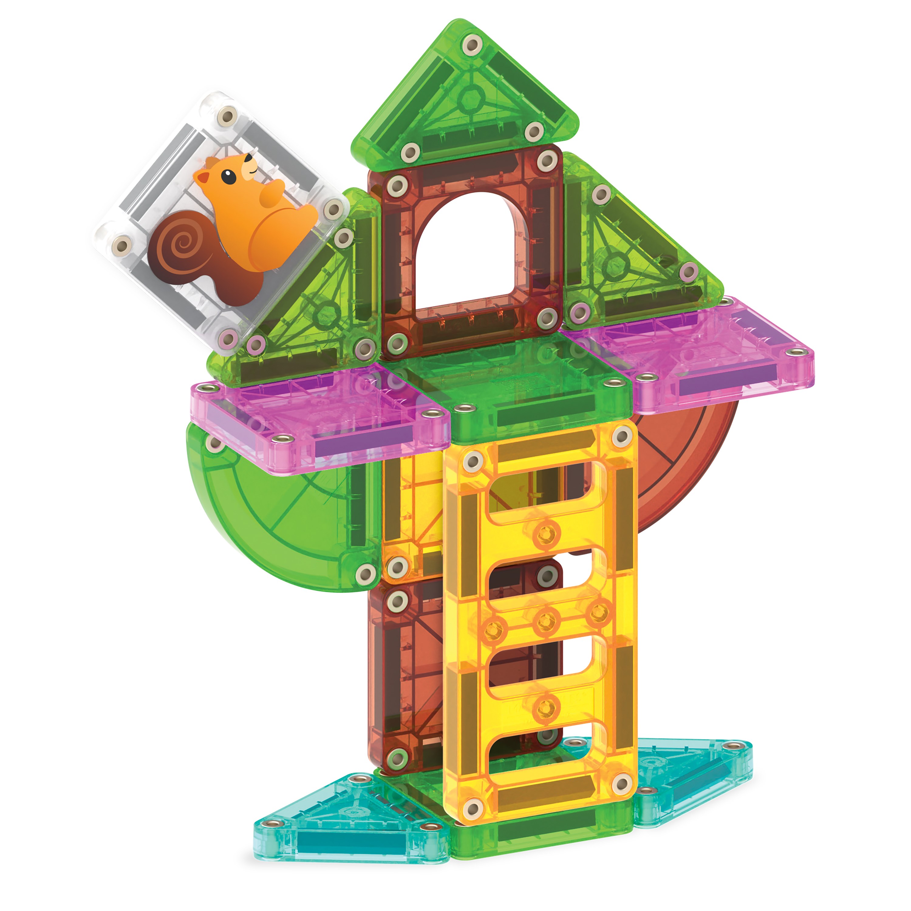 MAGNA-TILES® - Travel Set - Ağaç Ev Seti Manyetik Bloklar - 24 Parça