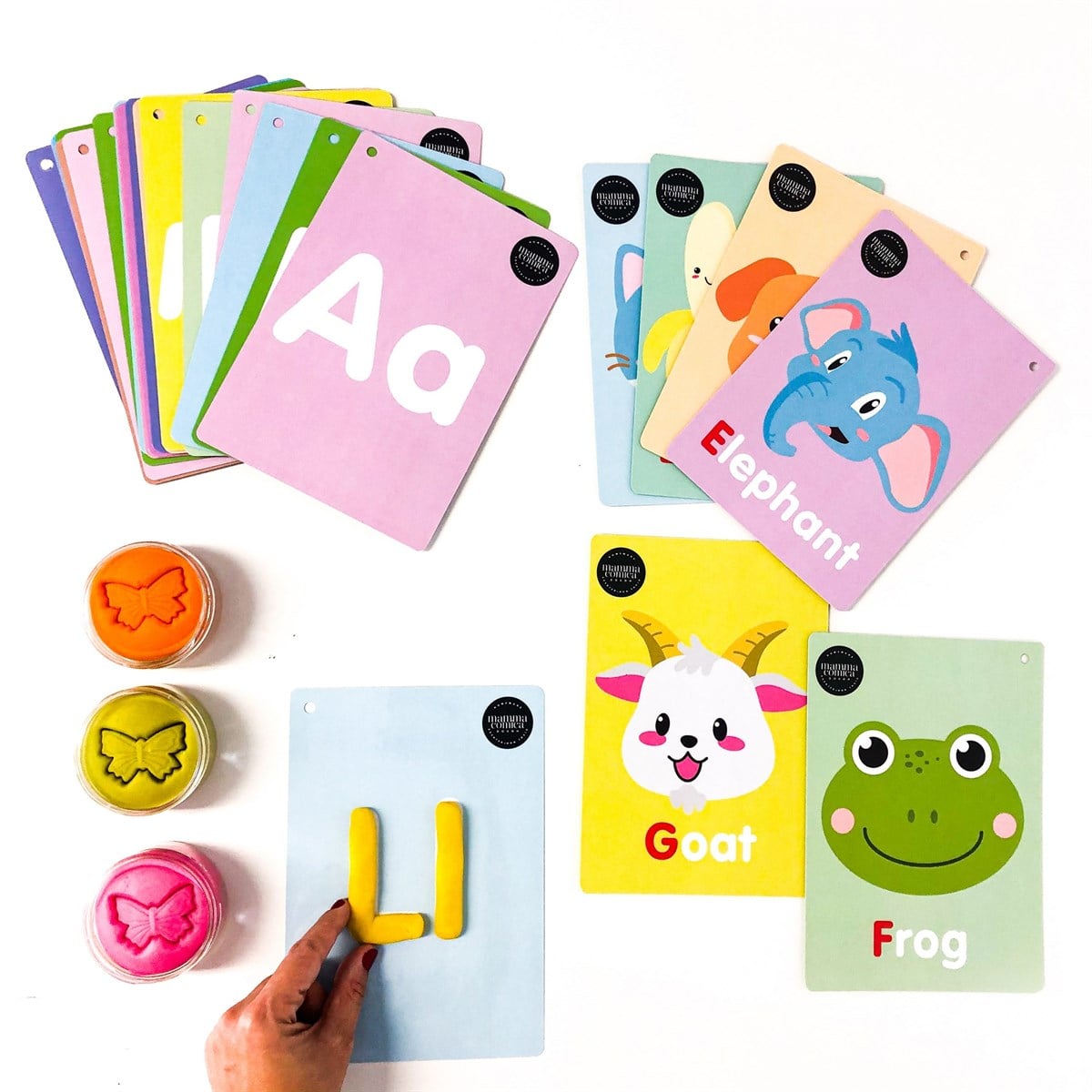 Mammacomica İngilizce Alfabe ve Kelime Matları Hamur Seti